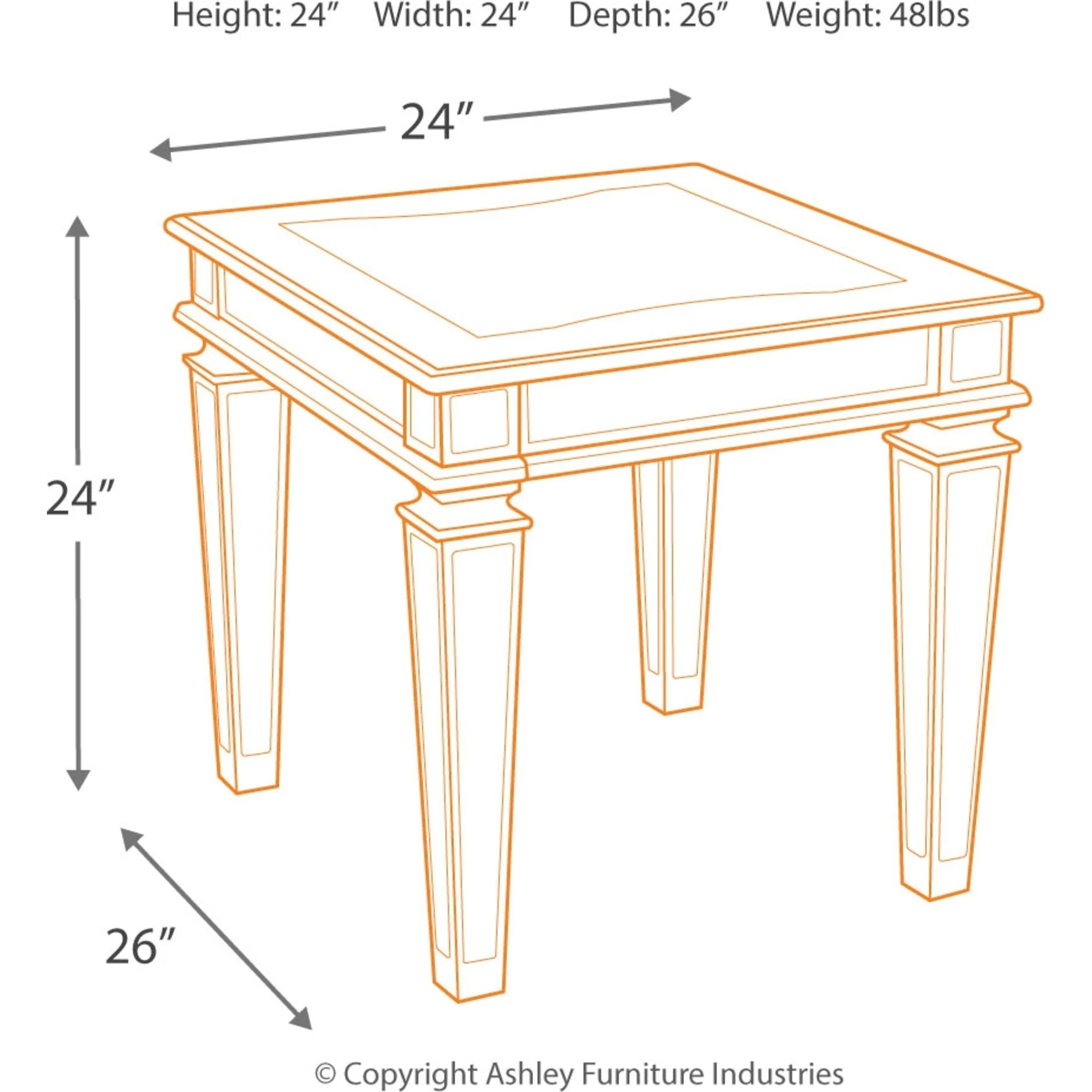 Tessani Rectangle End Table - Image 6
