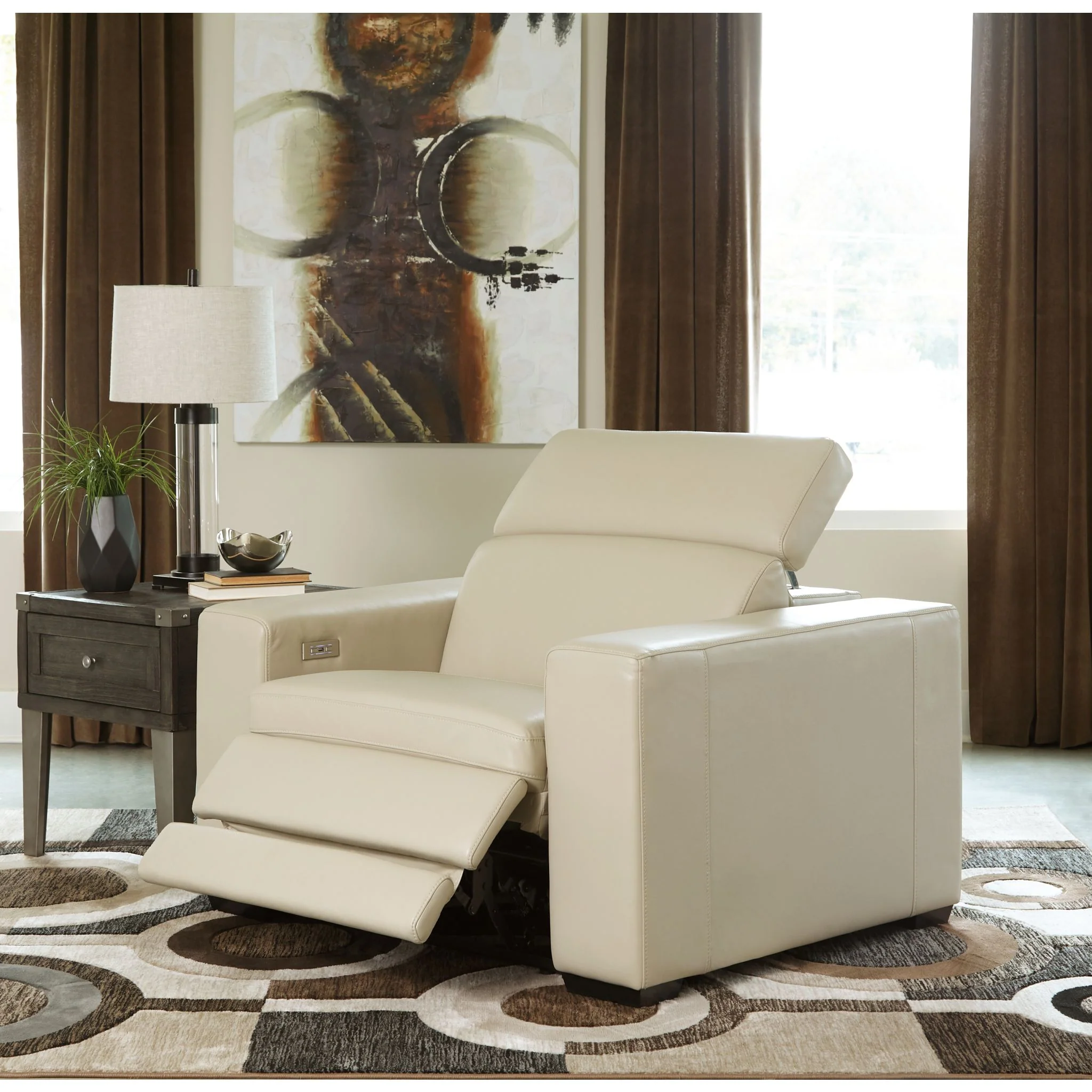 Texline Power Recliner with Adjustable Headrest - Image 12
