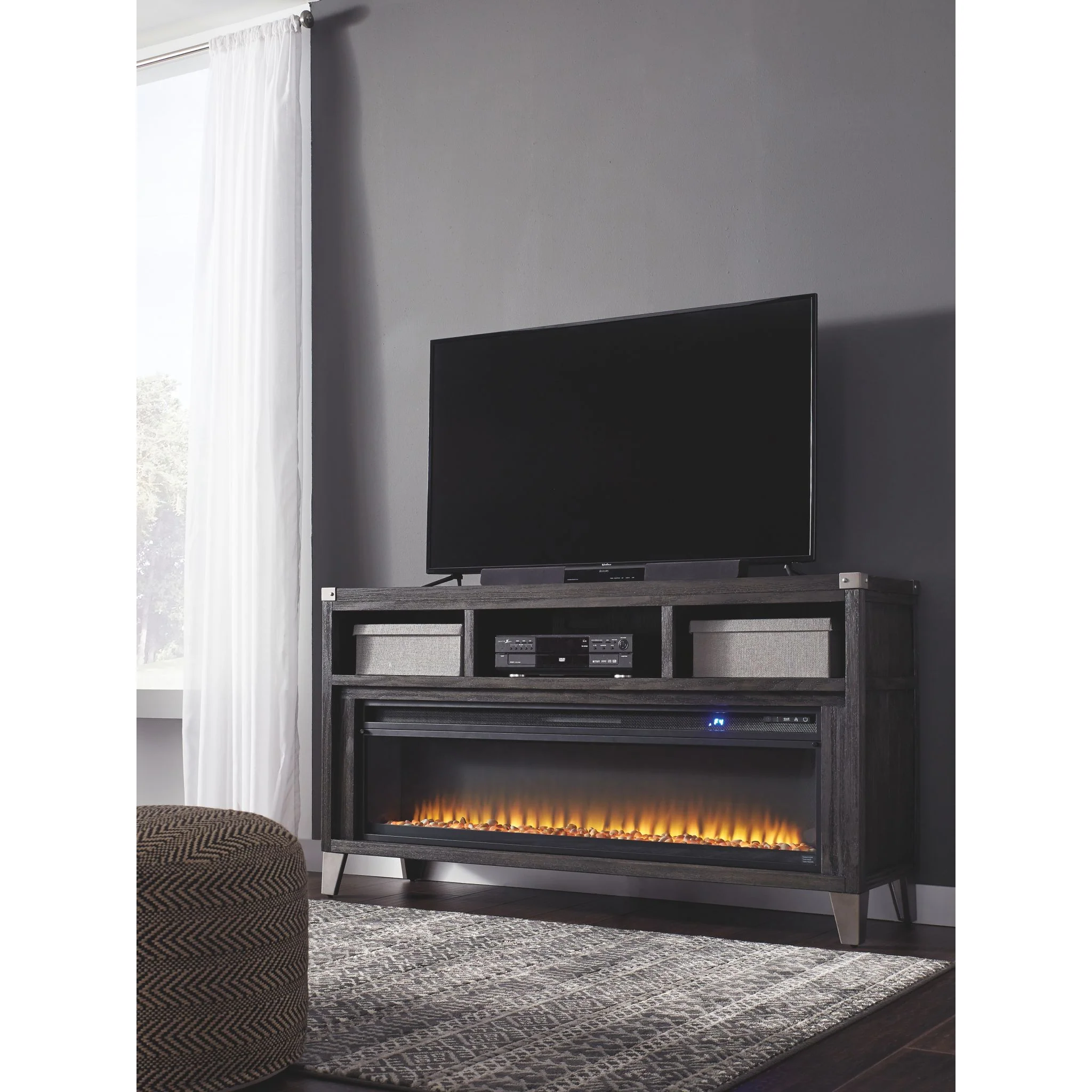 Todoe TV Stand with Fireplace - Image 2