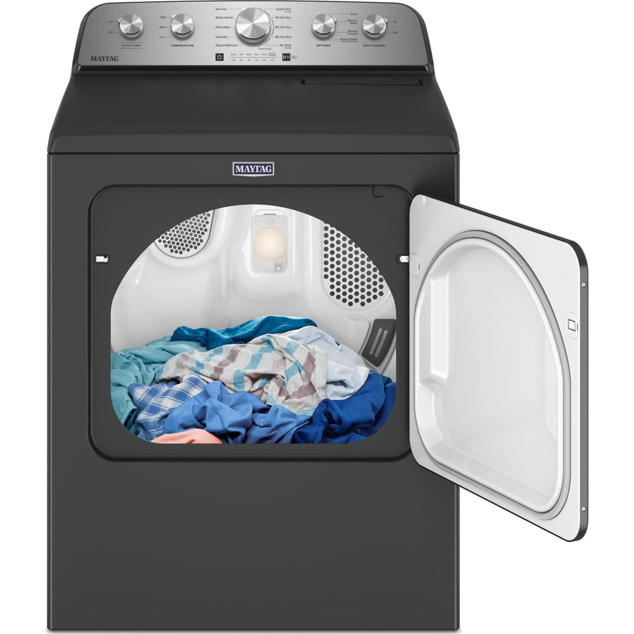 Maytag Top Load Gas Dryer with Steam-Enhanced Cycles - 7.0 cu.ft. - Volcano Black (MGD5430PBK) - Image 5