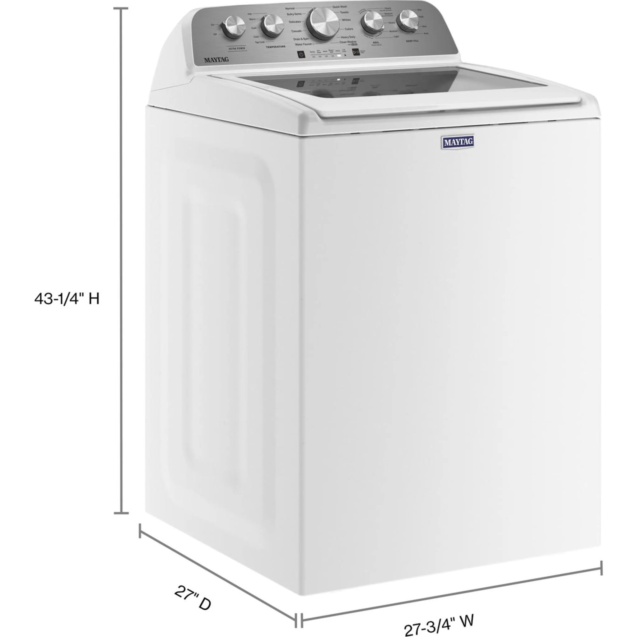 Maytag Top Load Washer with Extra Power - 5.4 cu. ft -White (MVW5435PW) - Image 5
