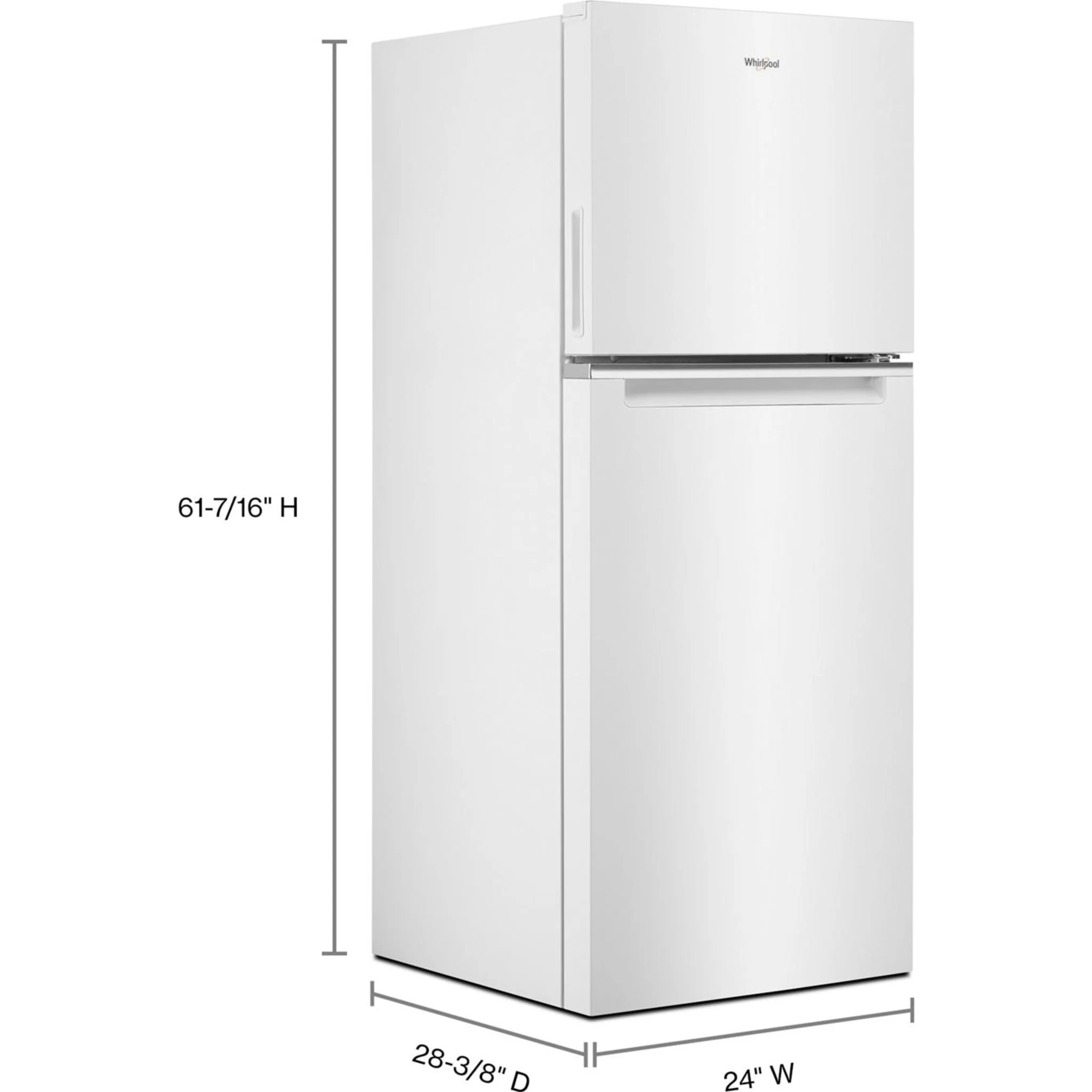 Whirlpool 24-inch Wide Small Space Top-Freezer Refrigerator - 11.6 cu. ft. -White (WRT112CZJW) - Image 19