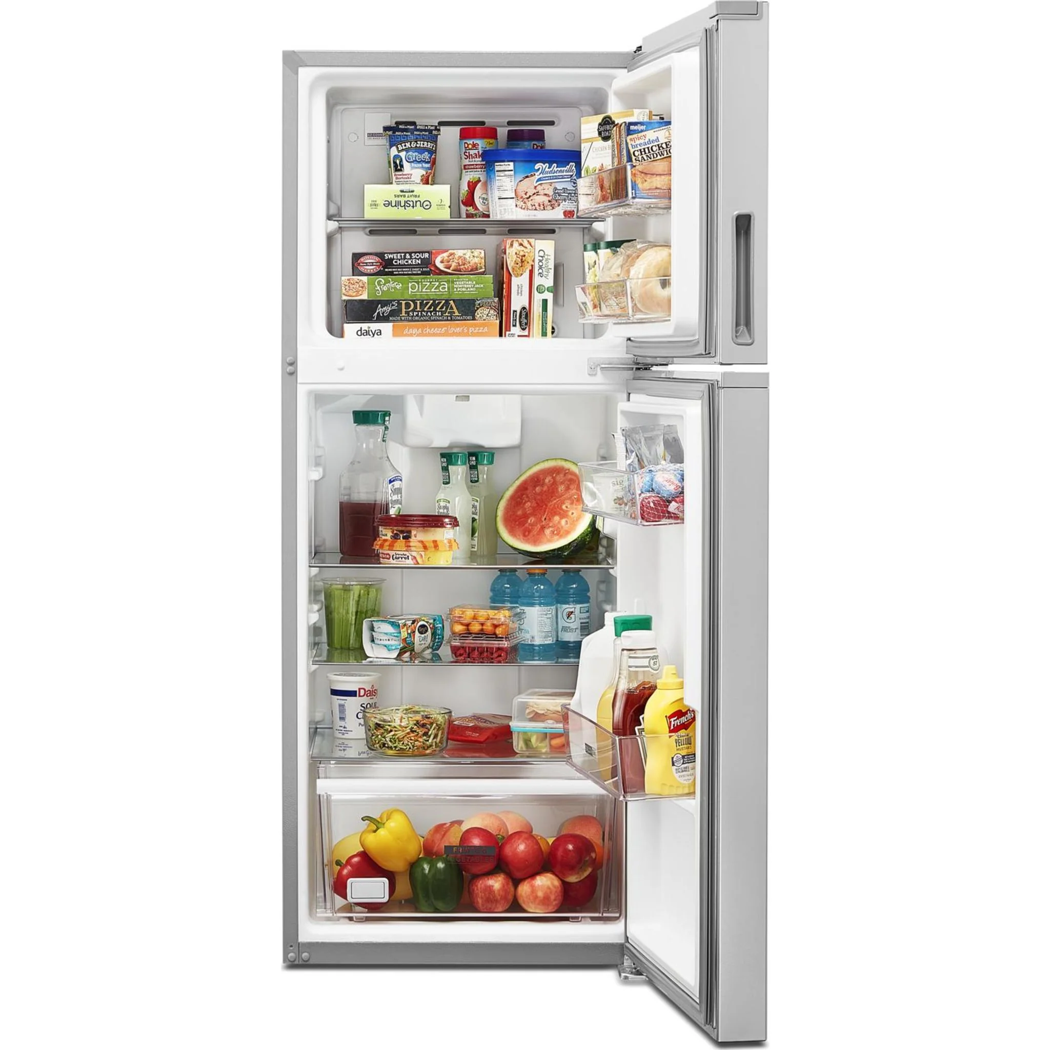 Whirlpool 24-inch Wide Small Space Top-Freezer Refrigerator - 11.6 cu. ft. -Fingerprint Resistant Stainless (WRT112CZJZ) - Image 6