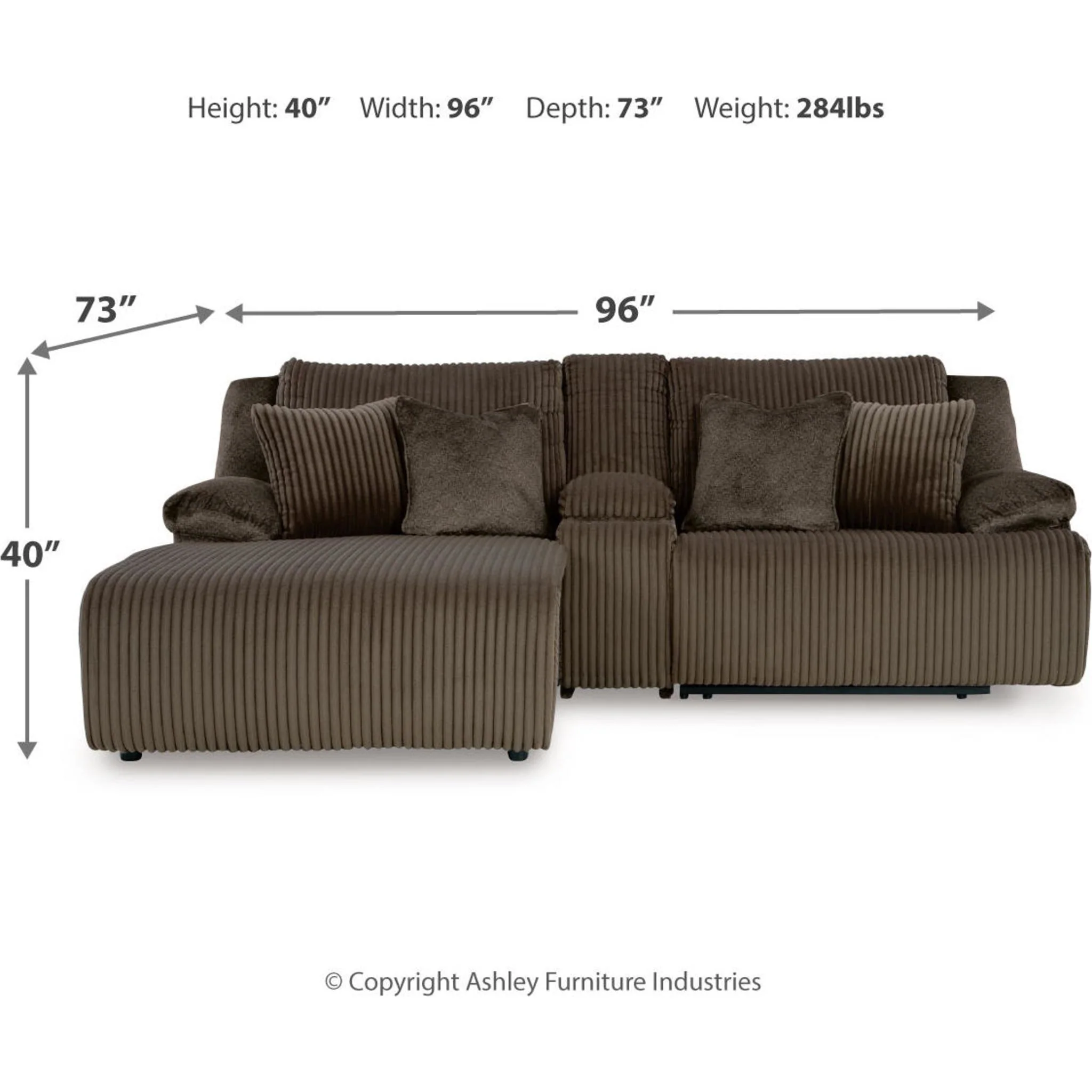 Top Tier 3 Piece Reclining Sectional with Chaise - Image 11