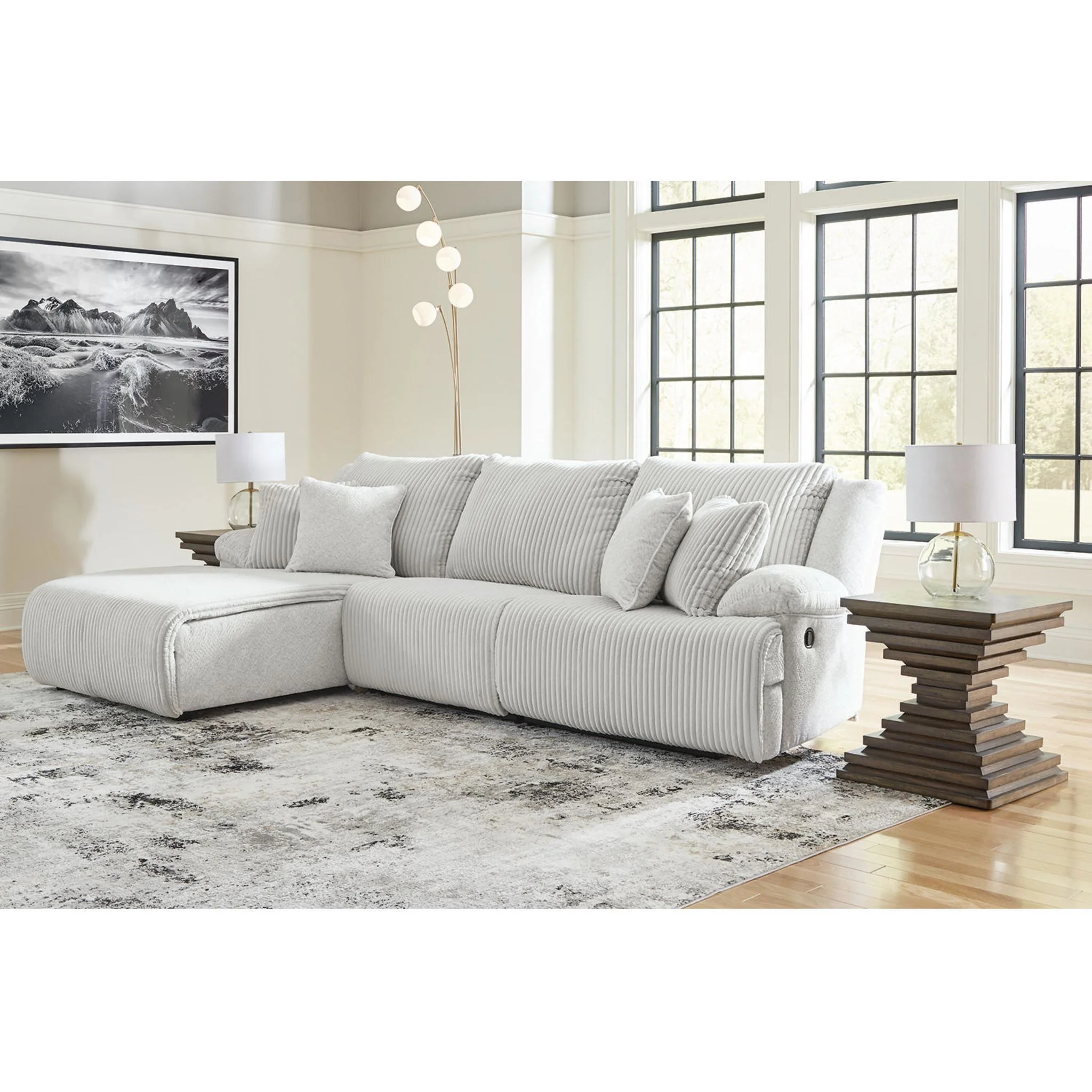 Top Tier 3 Piece Reclining Sectional with Chaise - Image 8