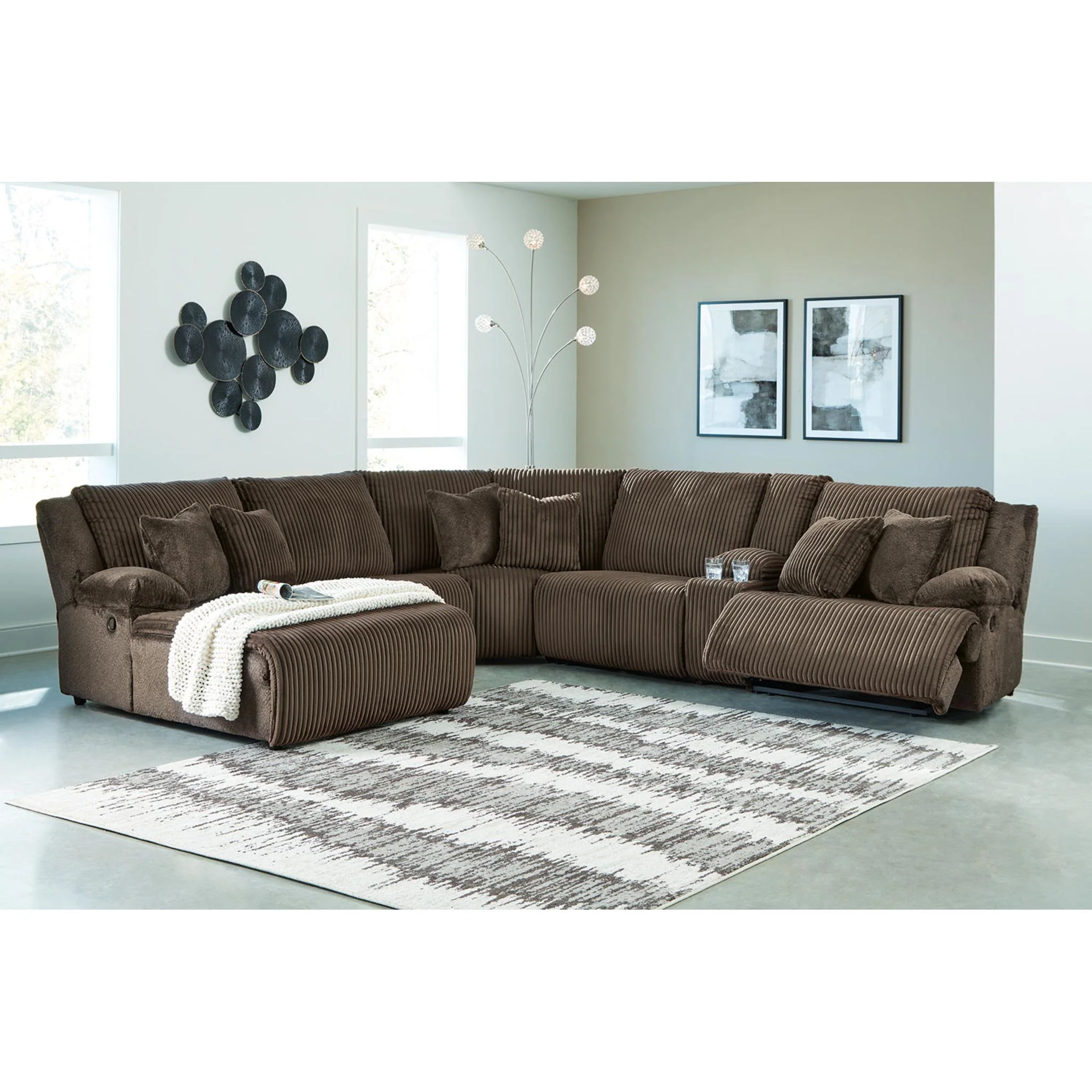 Top Tier 6 Piece Reclining Sectional - Image 18