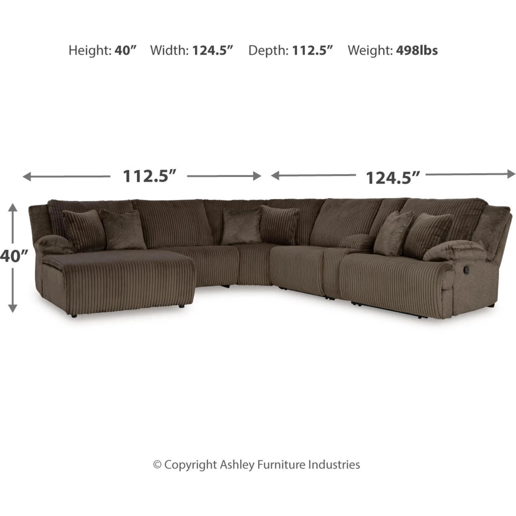 Top Tier 6 Piece Reclining Sectional - Image 19