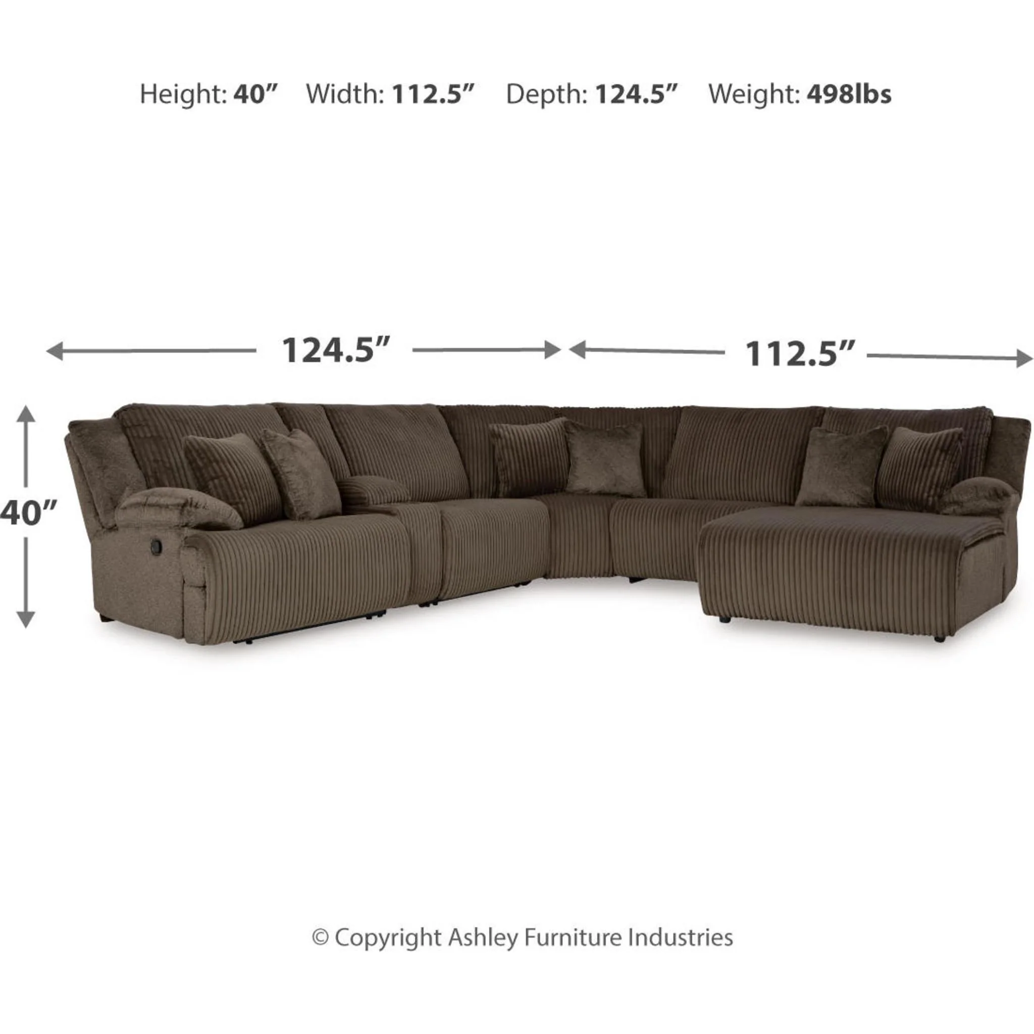 Top Tier 6 Piece Reclining Sectional - Image 27