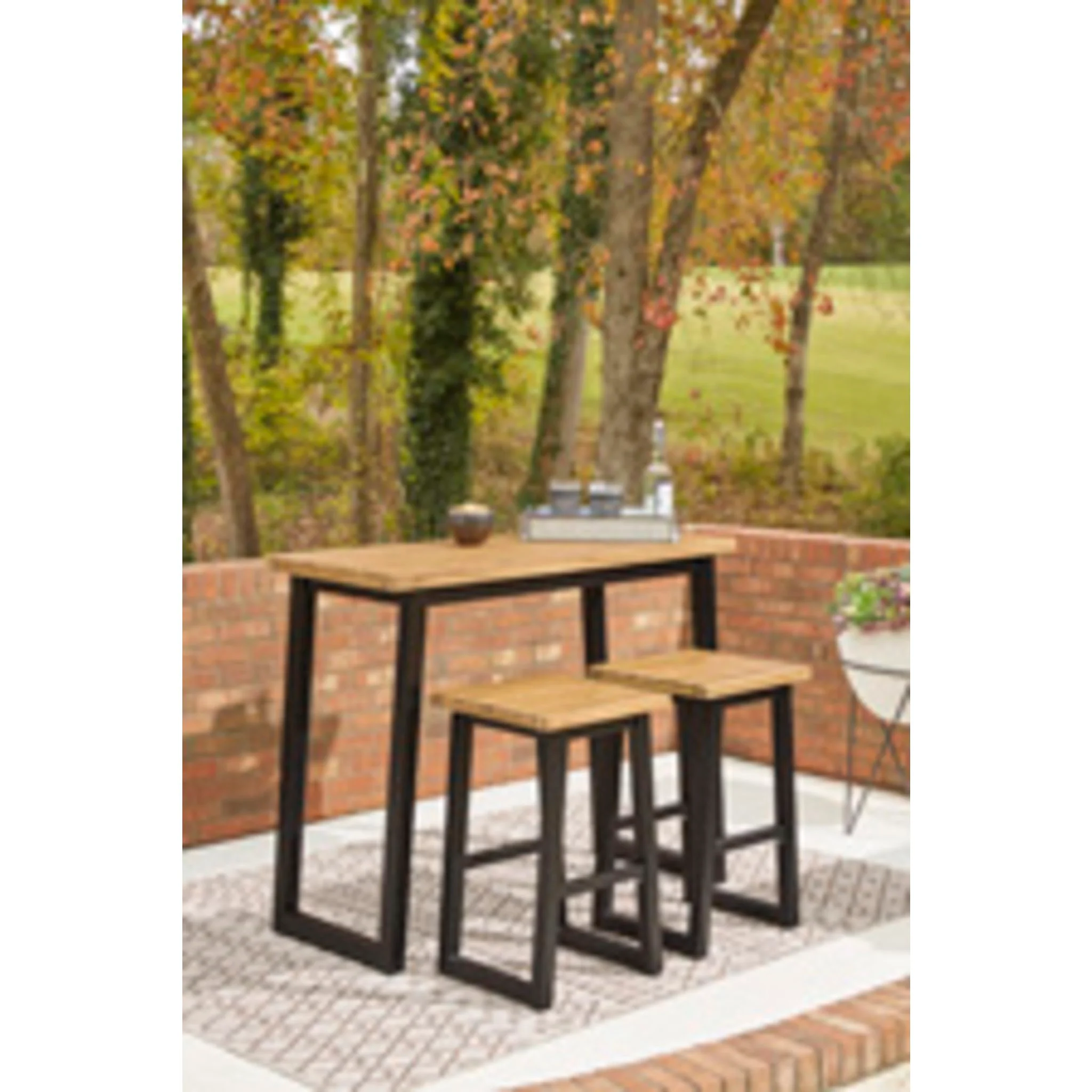 Outdoor Town Wood 3 Piece Table Set - Image 6