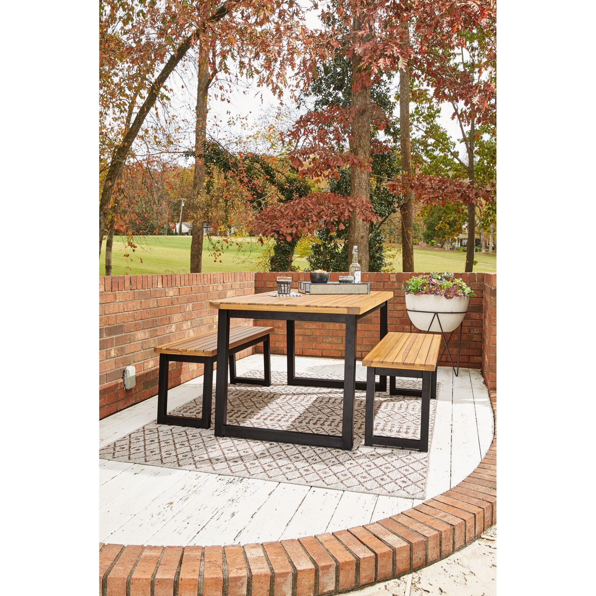Outdoor Town Wood 3 Piece Table Set - Image 10