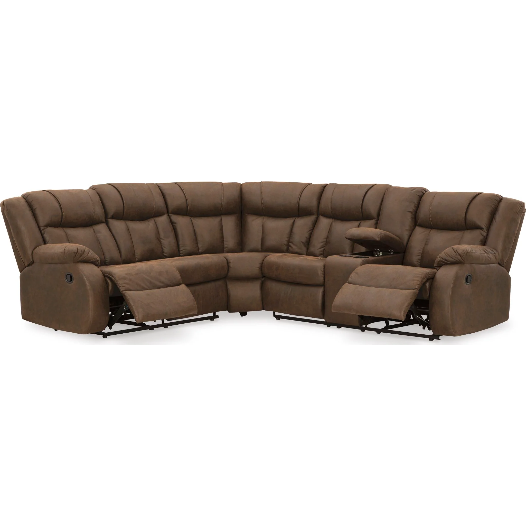 Trail Boys 2 Piece Reclining Sectional with Console - Image 3