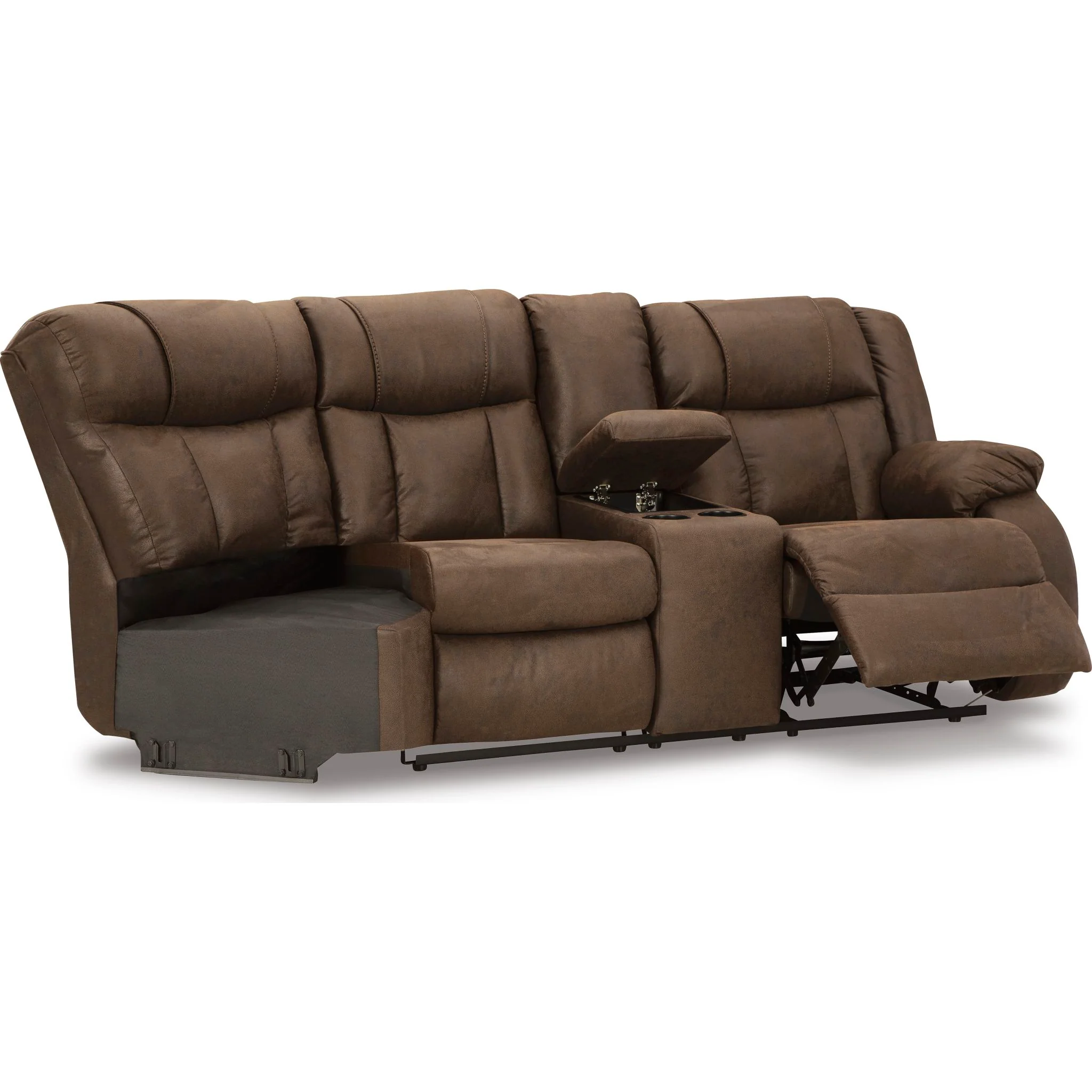 Trail Boys 2 Piece Reclining Sectional with Console - Image 8