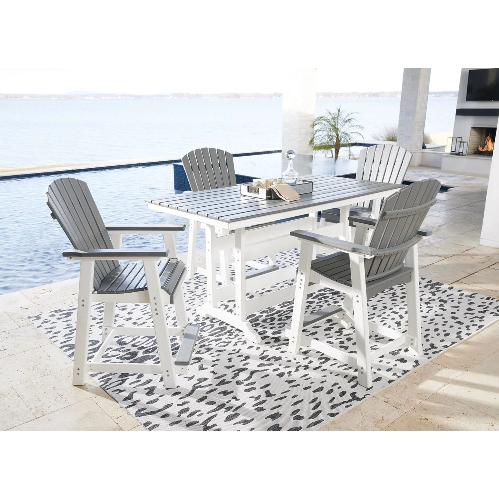Transville 5 Piece Outdoor Counter Height Dining Set - Image 2