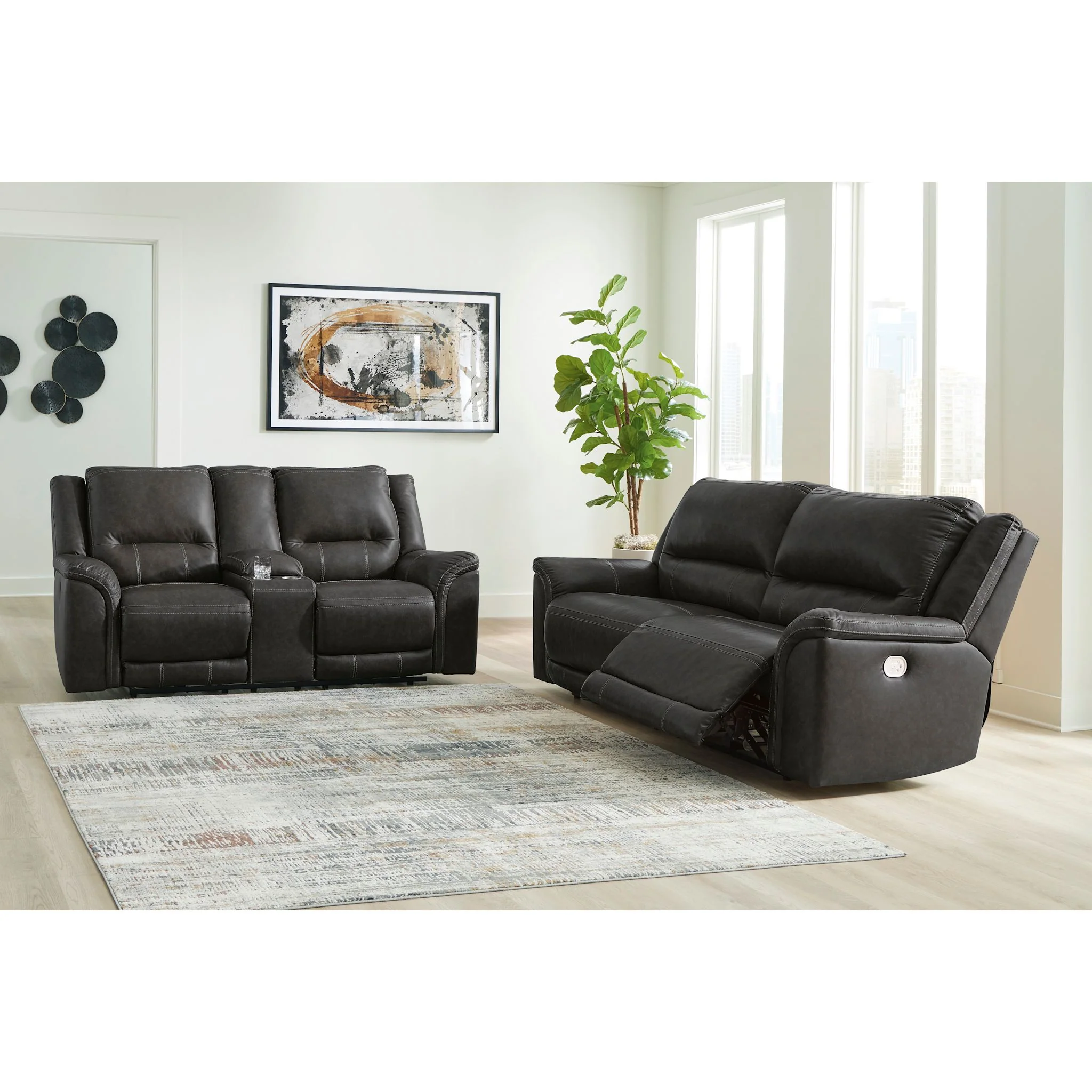 Trasimeno Power Reclining Loveseat with Console - Image 4