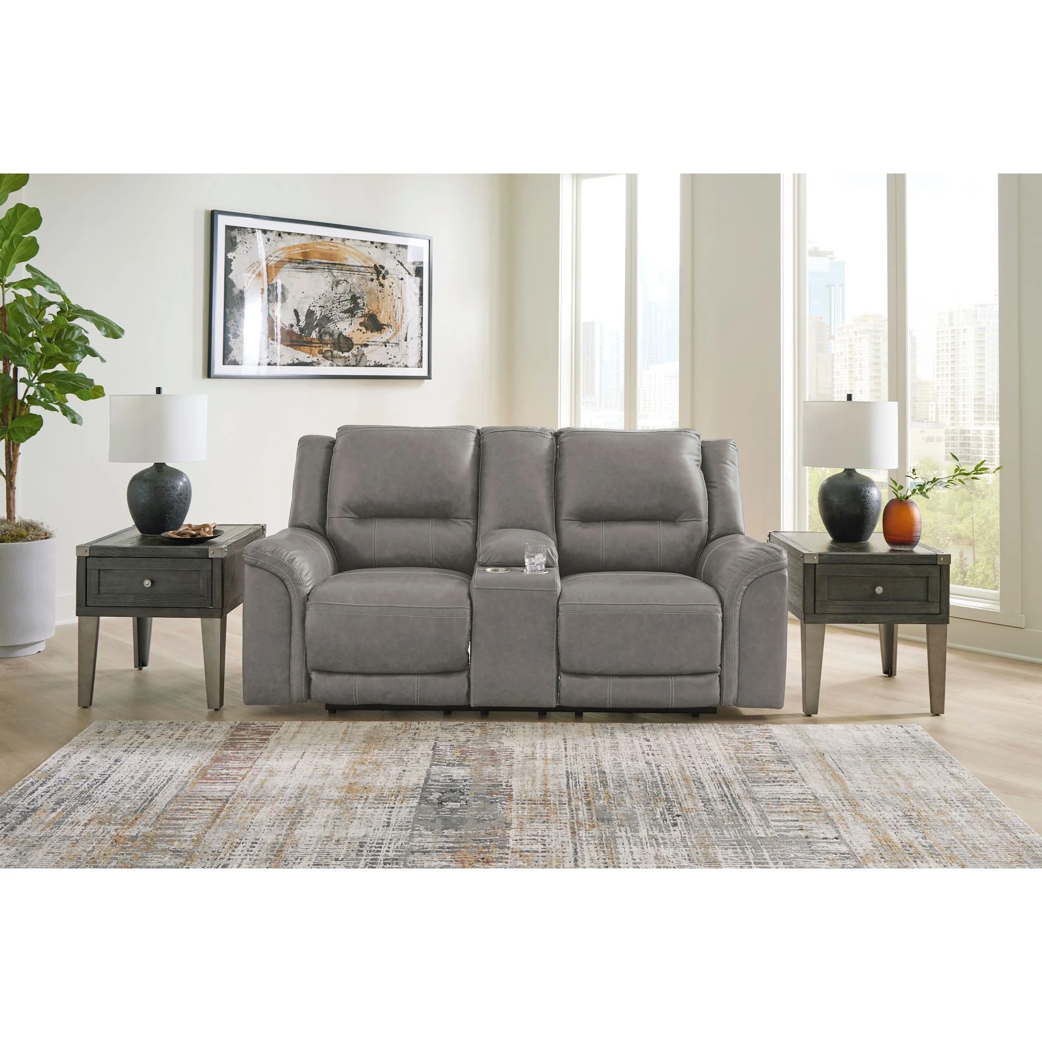 Trasimeno Power Reclining Loveseat with Console - Image 2