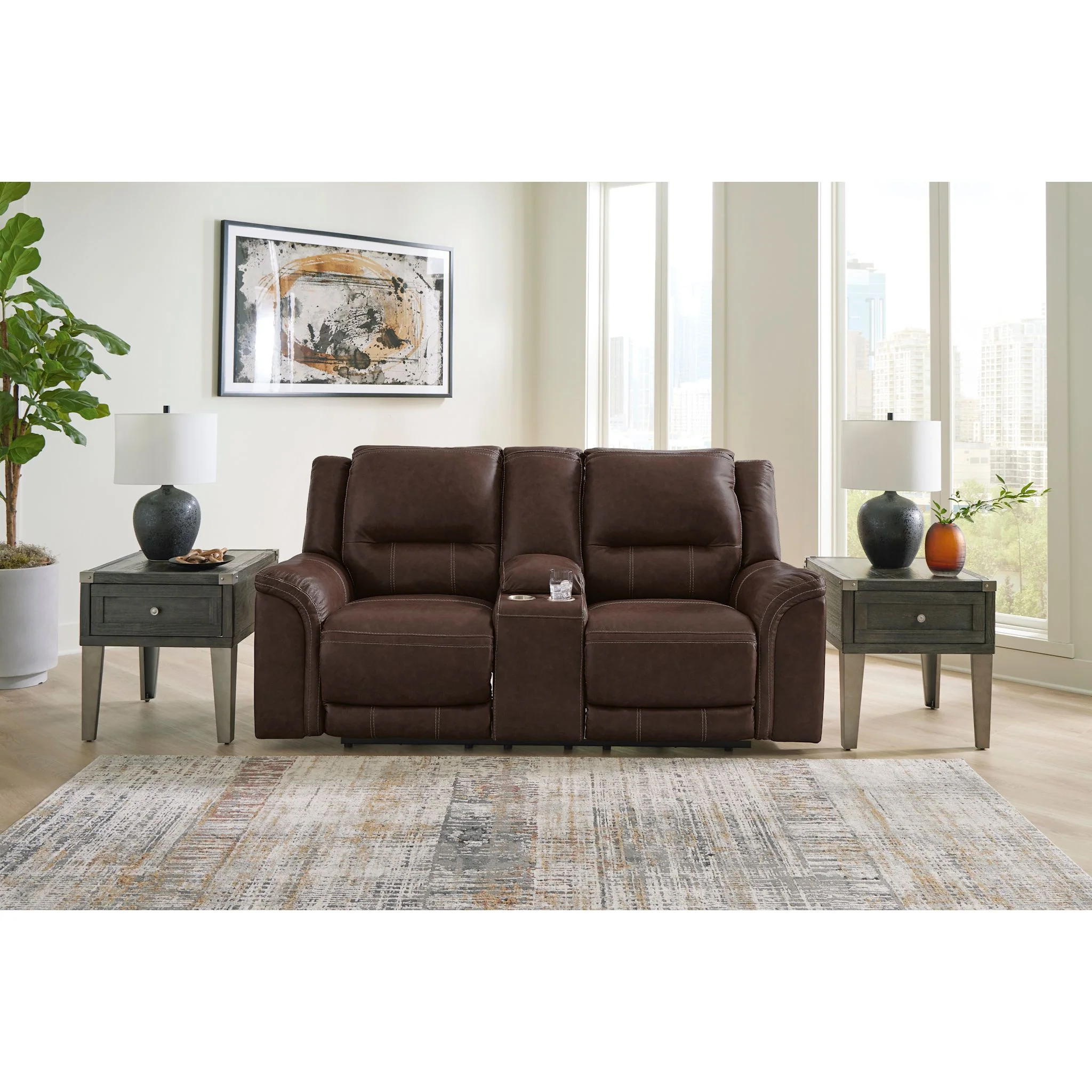 Trasimeno Power Reclining Loveseat with Console - Image 2