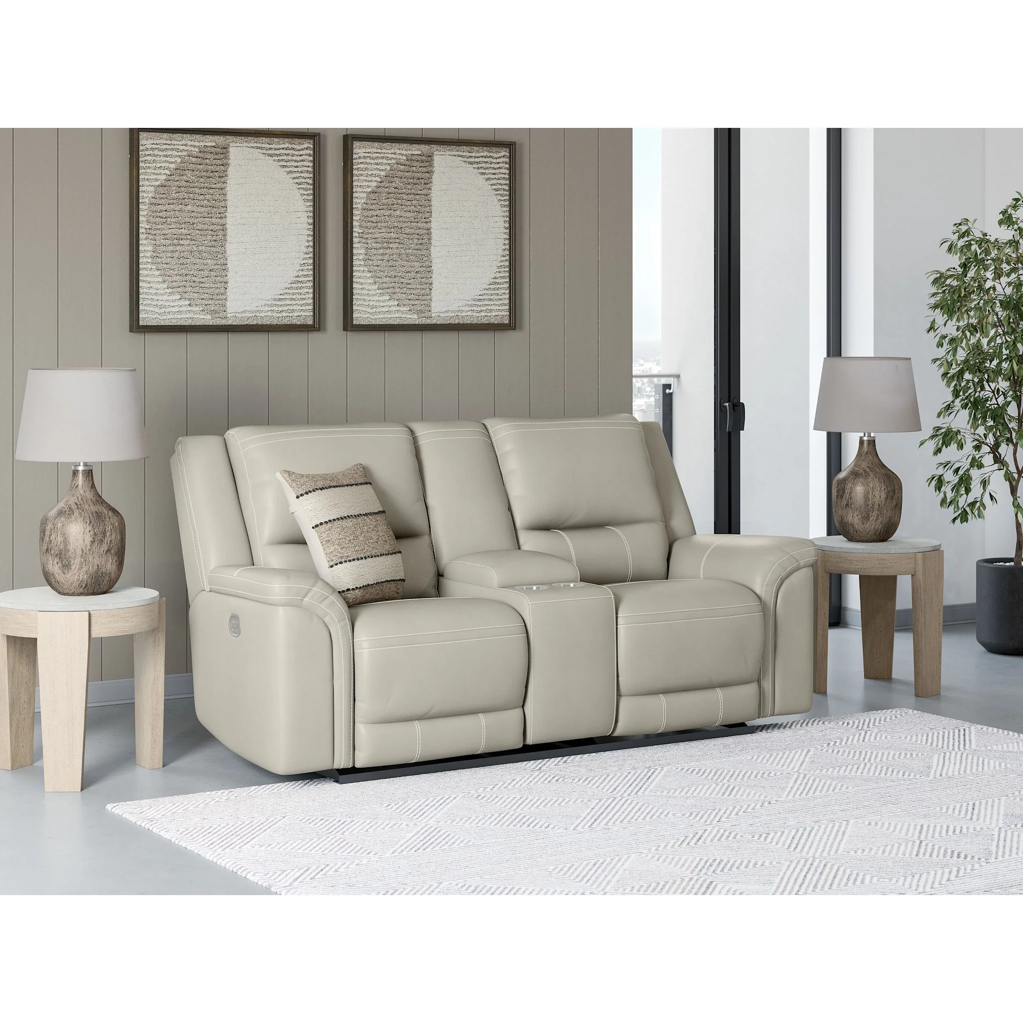 Trasimeno Power Reclining Loveseat with Console - Image 2