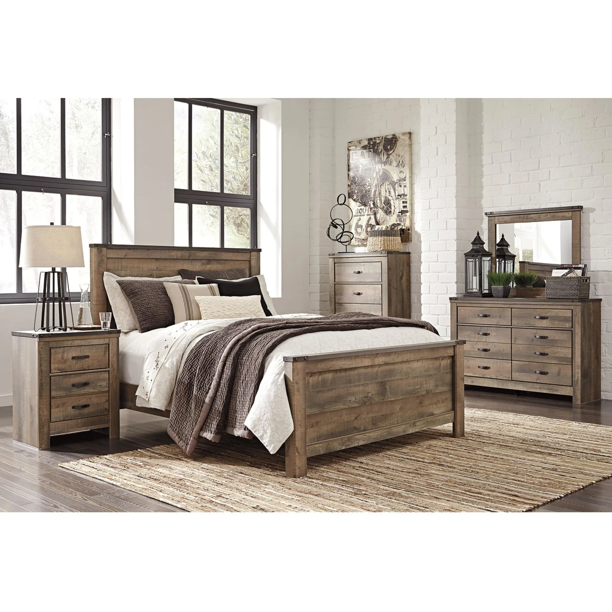 Trinell 3 Piece Panel Bed - Image 10