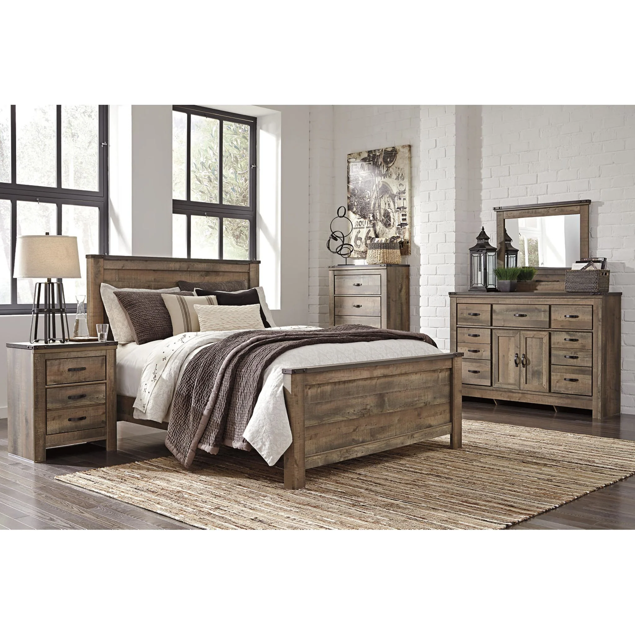 Trinell 3 Piece Panel Bed - Image 12