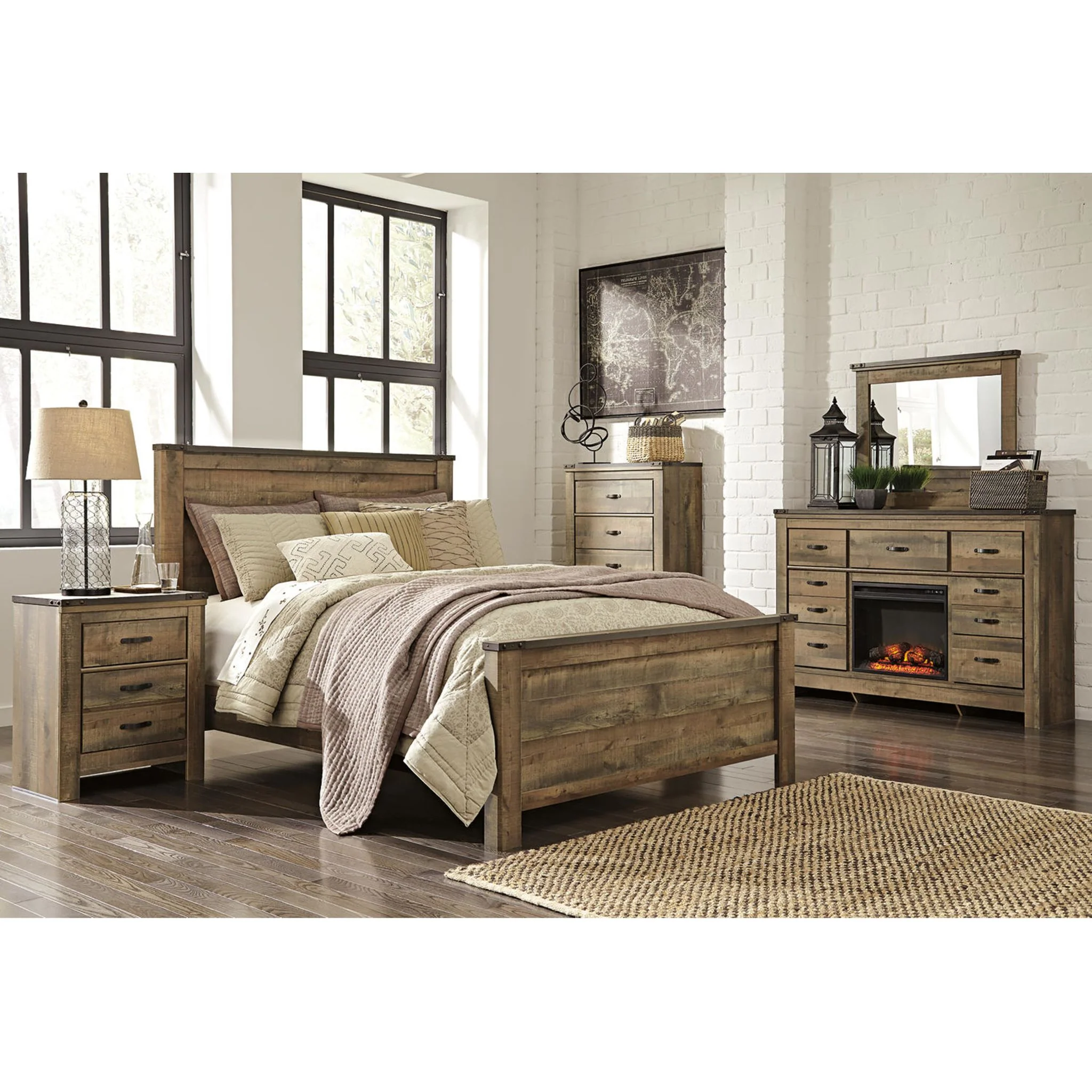 Trinell 3 Piece Panel Bed - Image 13