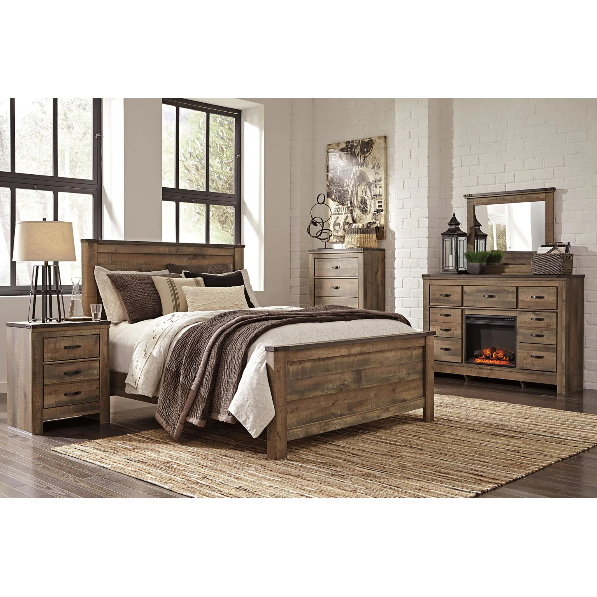 Trinell 3 Piece Panel Bed - Image 15