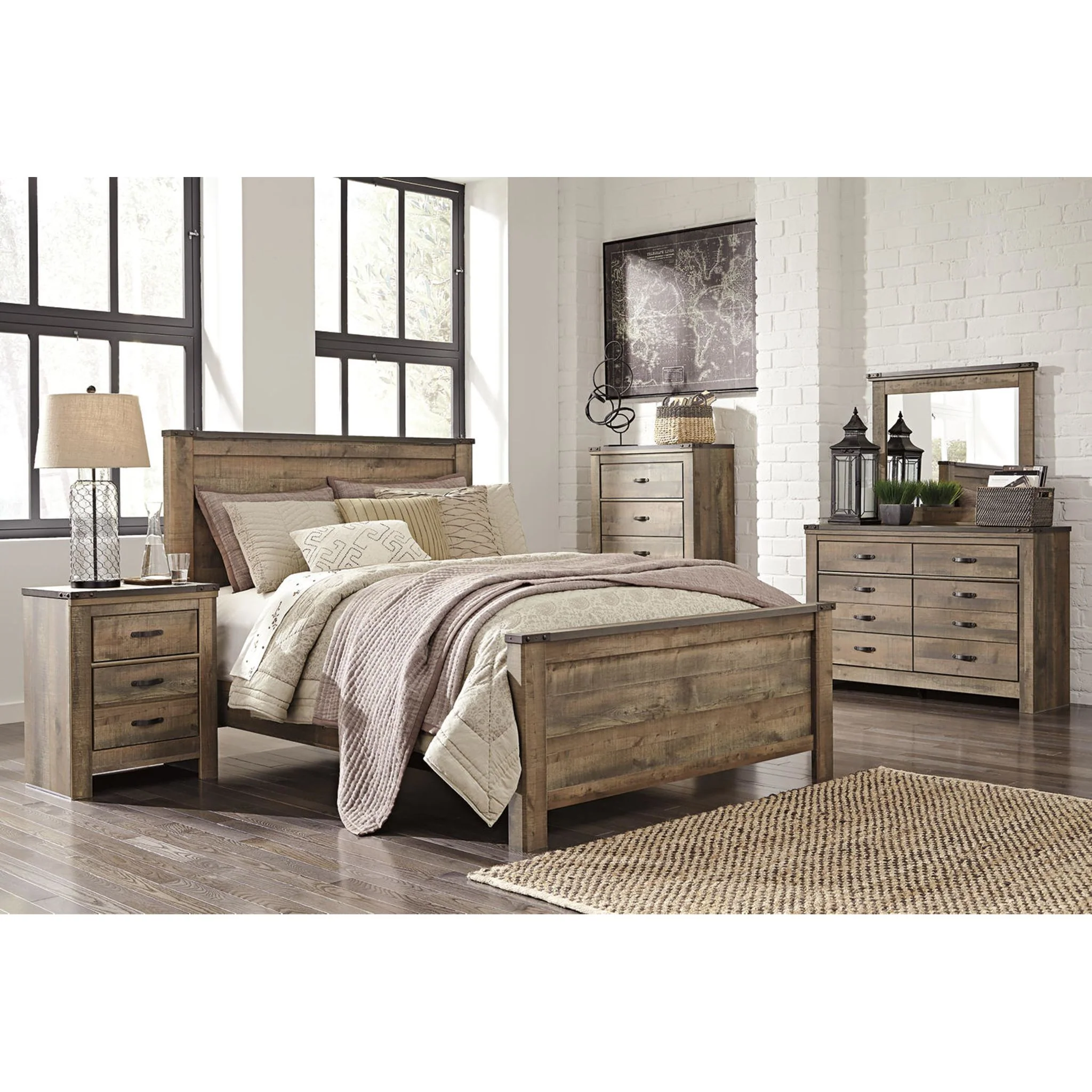 Trinell 3 Piece Panel Bed - Image 9