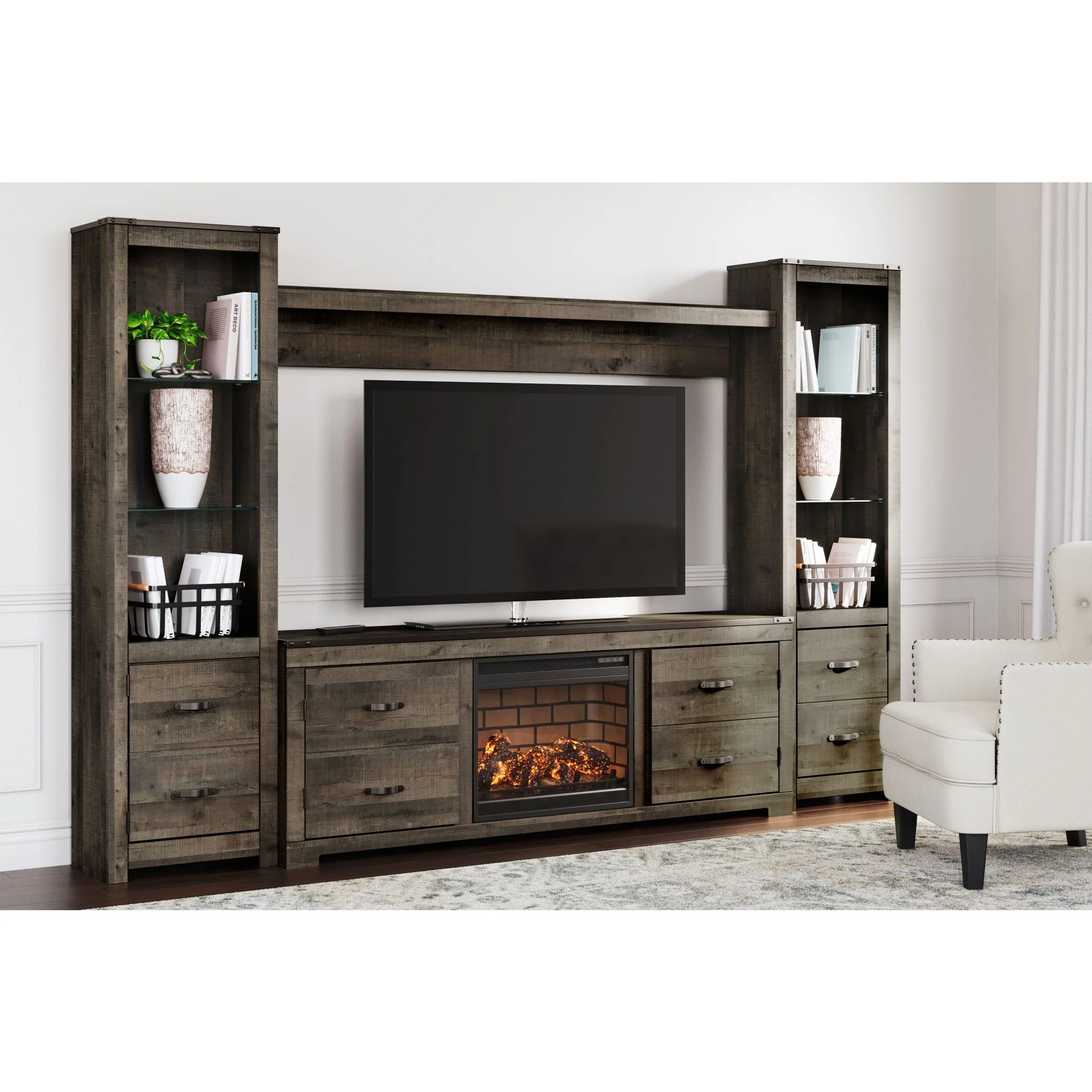 Trinell Entertainment Unit with Fireplace - Image 2