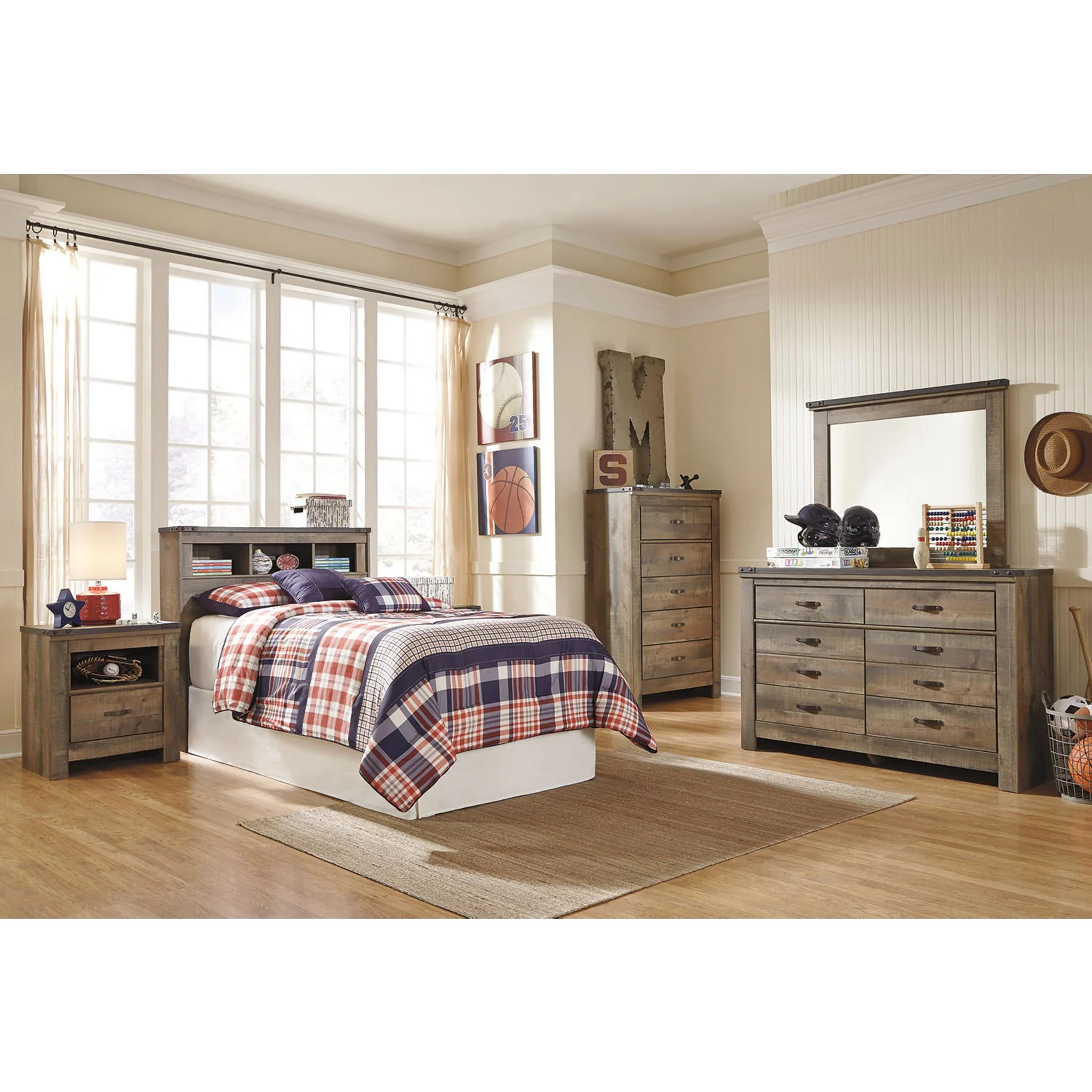 Trinell Bookcase Headboard - Image 7