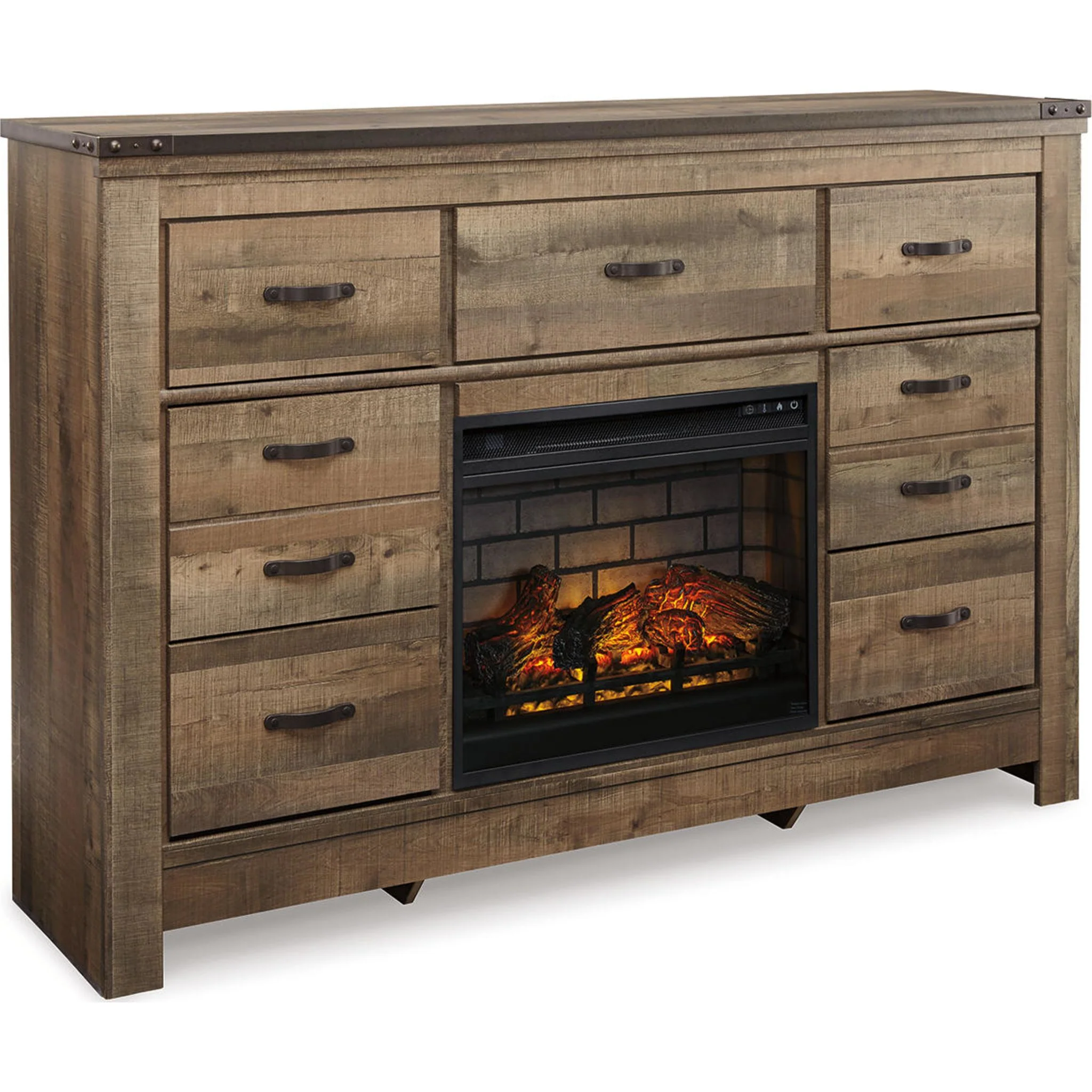 Trinell Dresser w/ Fireplace - Image 4