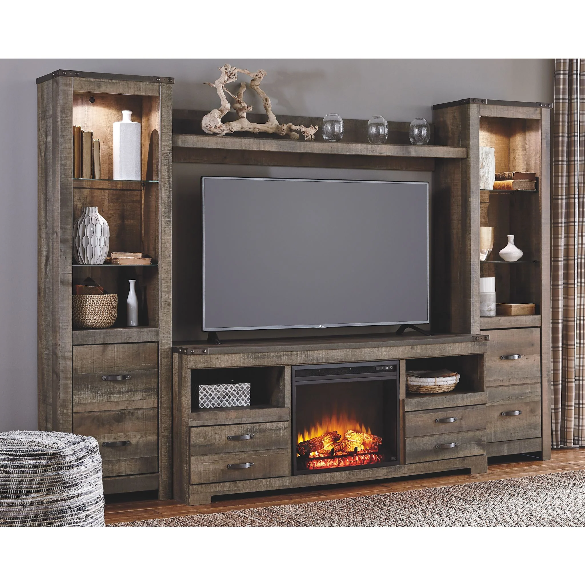 Trinell Entertainment Unit with Fireplace - Image 2