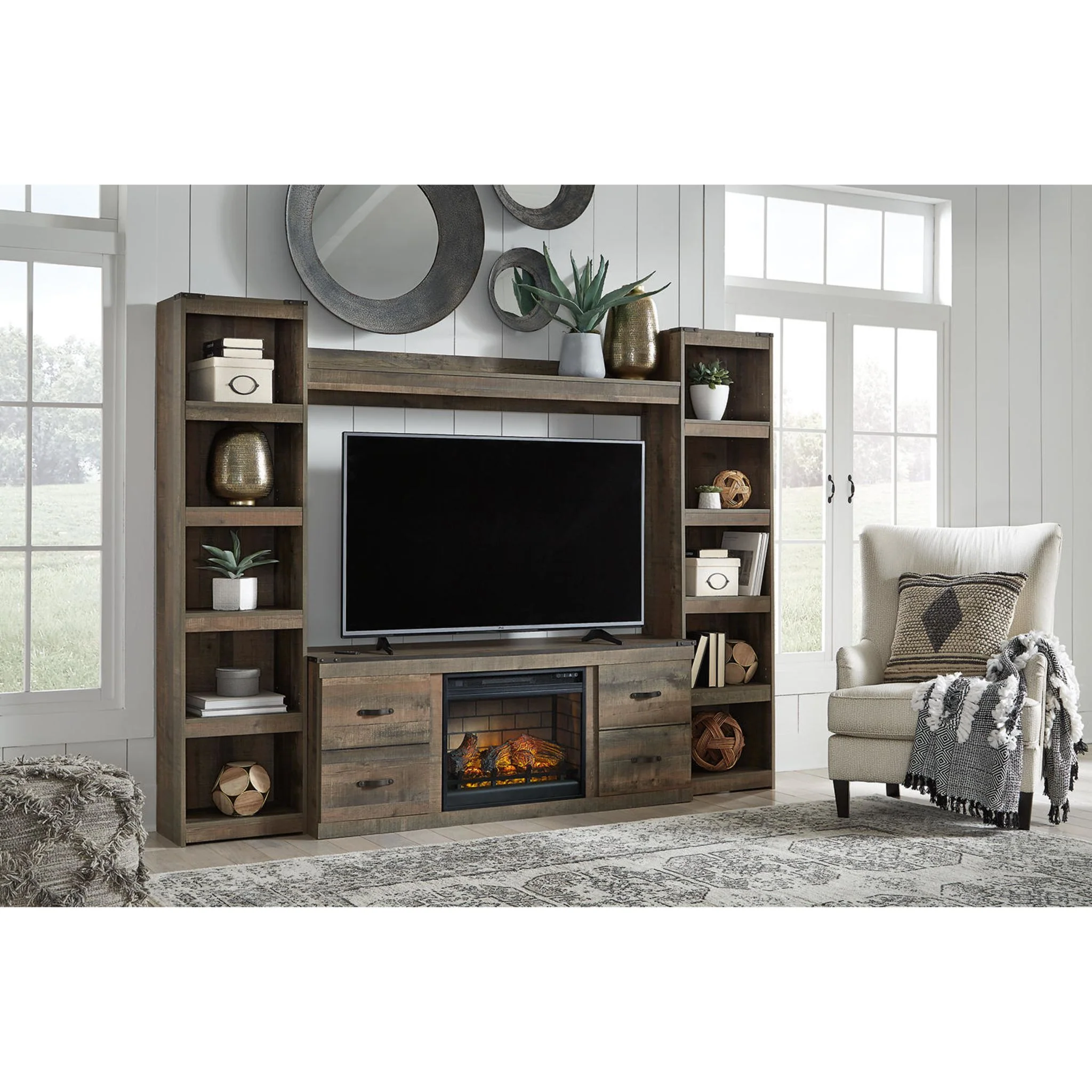 Trinell Entertainment Unit with Fireplace - Image 2
