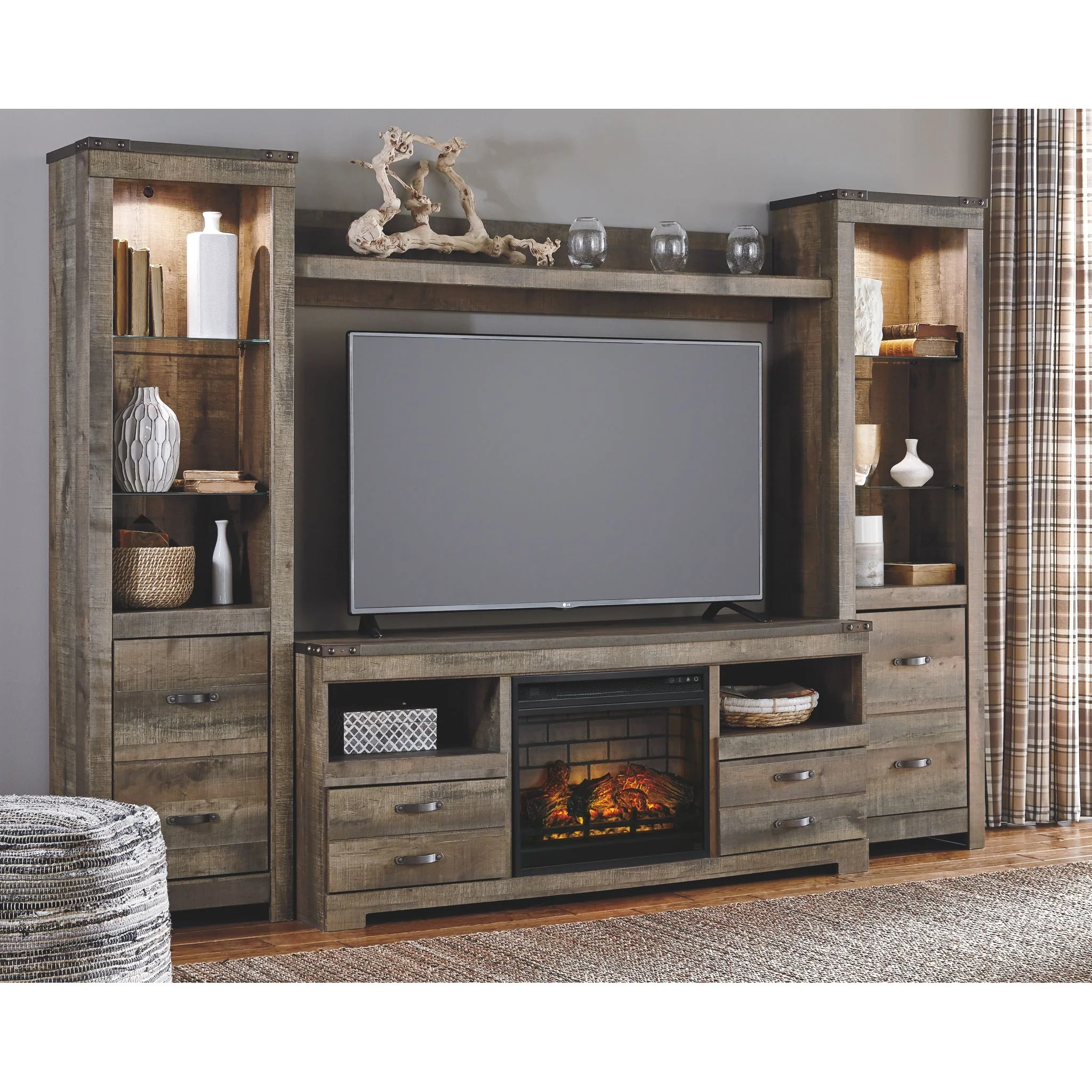 Trinell Entertainment Unit with Fireplace - Image 2