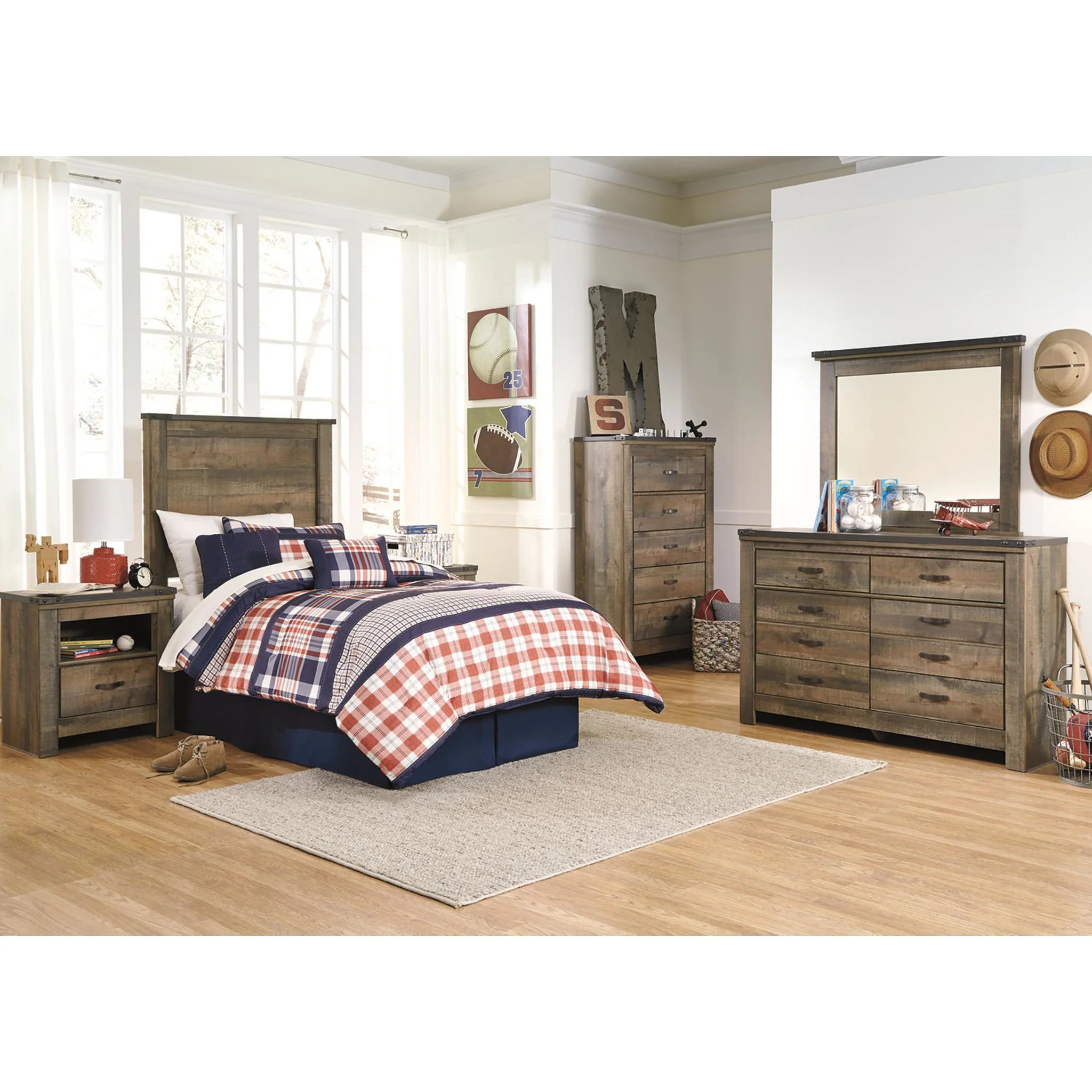 Trinell Panel Headboard - Image 8