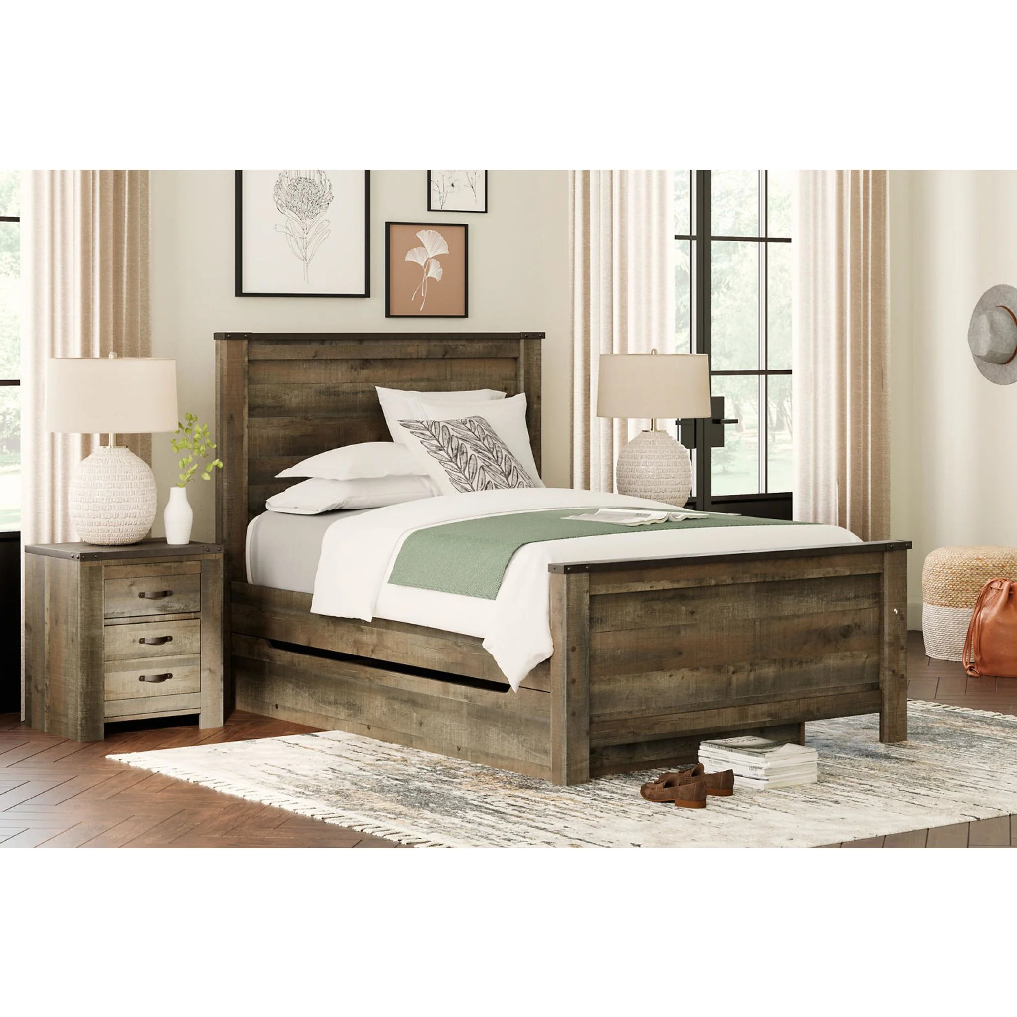 Trinell Platform Bed with Drawer - Image 36