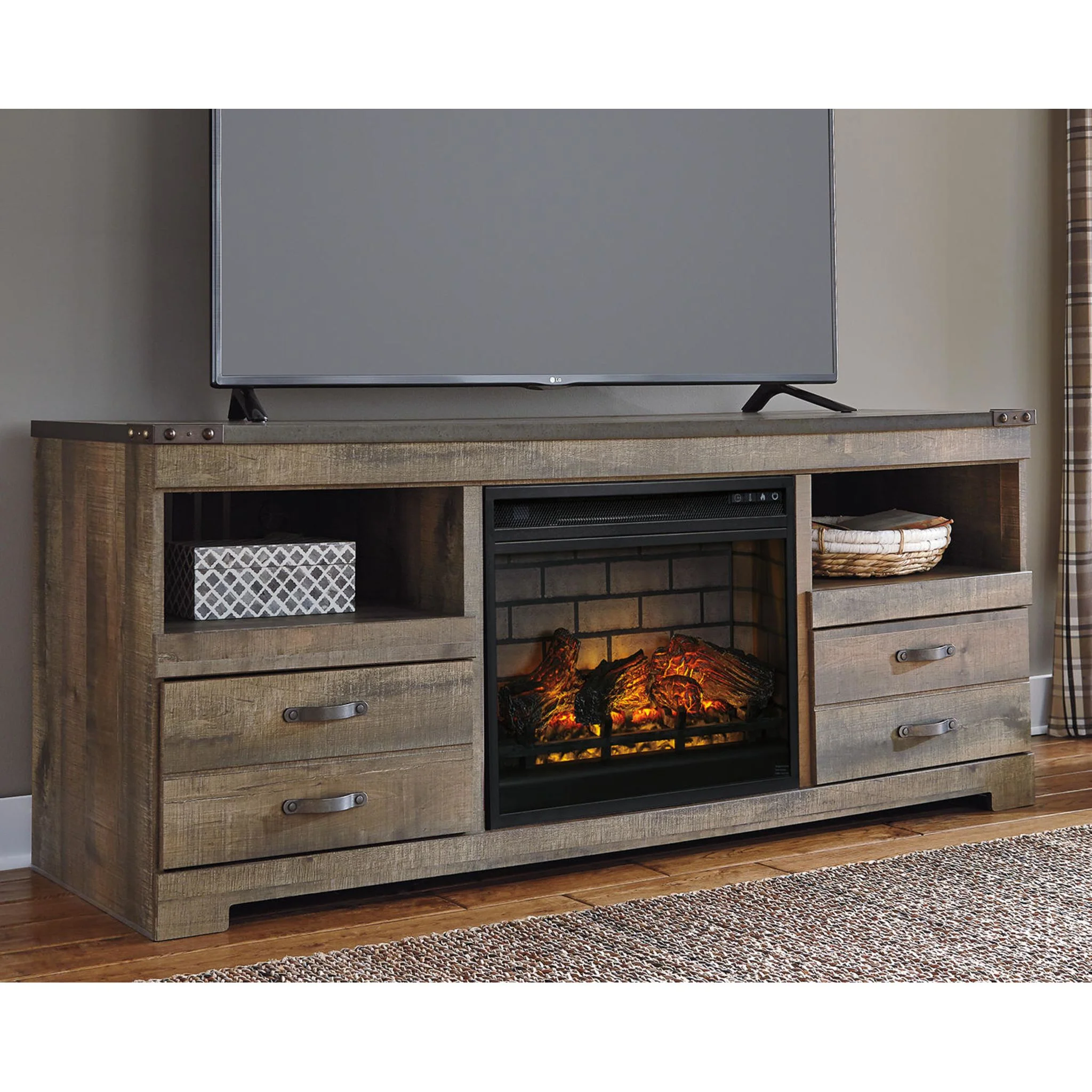 Trinell TV Stand with Fireplace - Image 6