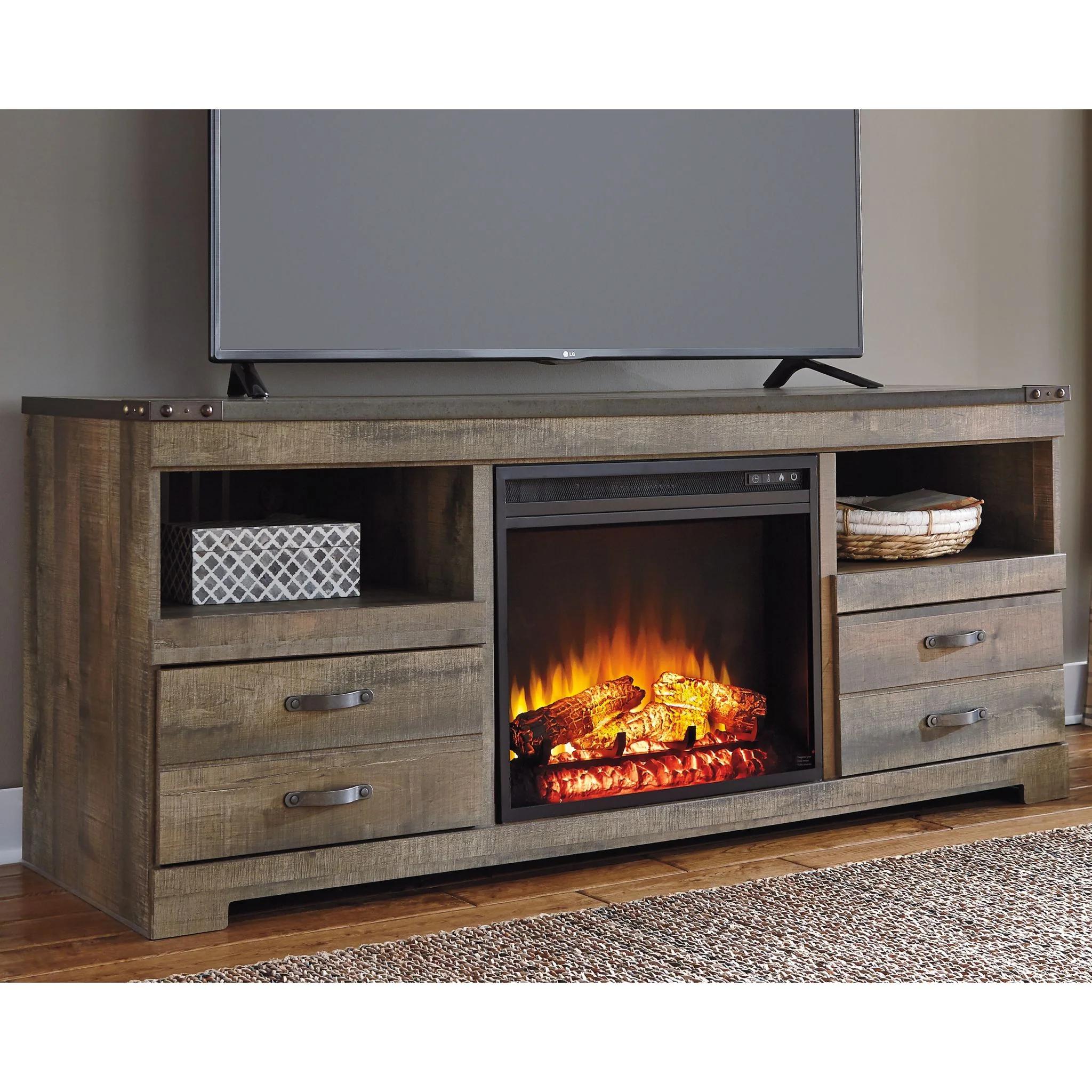 Trinell TV Stand with Fireplace - Image 2