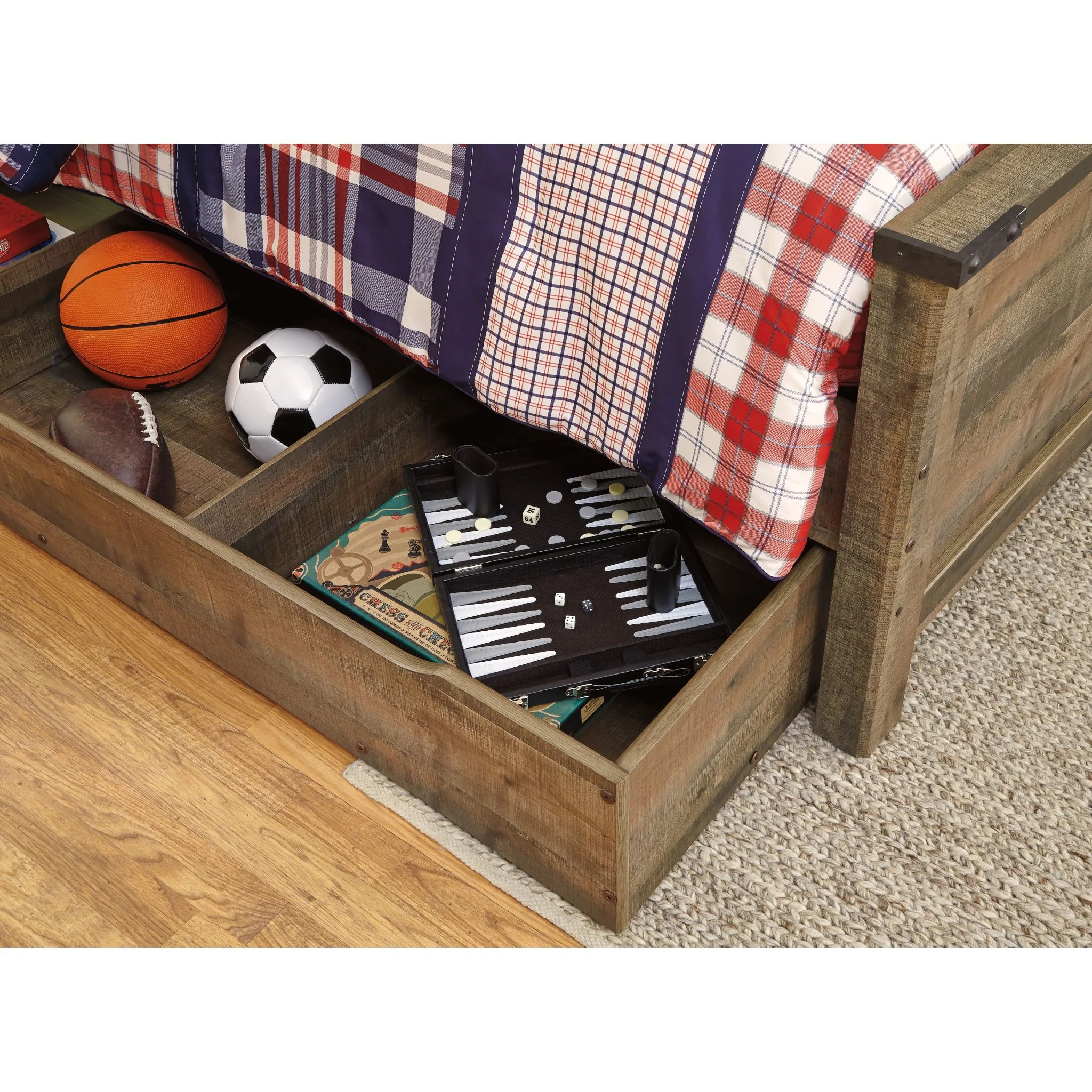 Trinell Twin Bookcase Bed with Drawer - Image 4