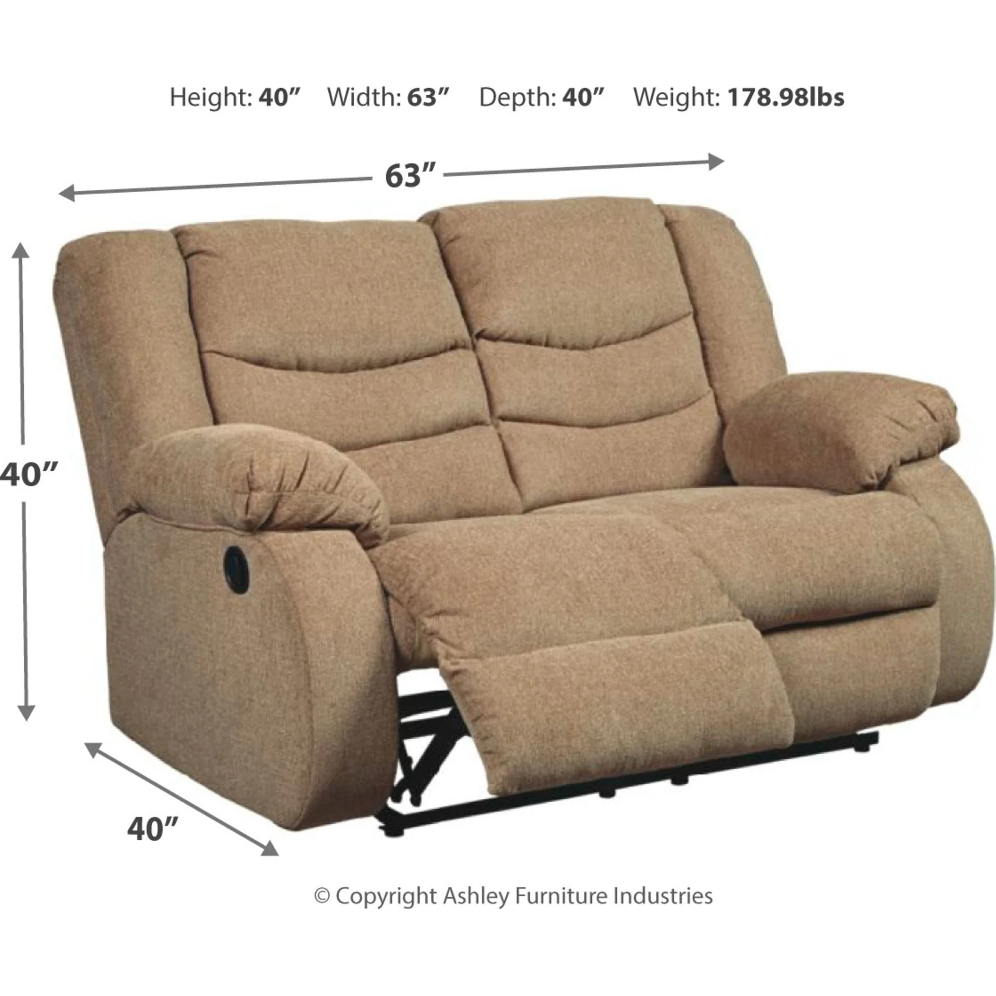 Tulen Reclining Loveseat - Image 4