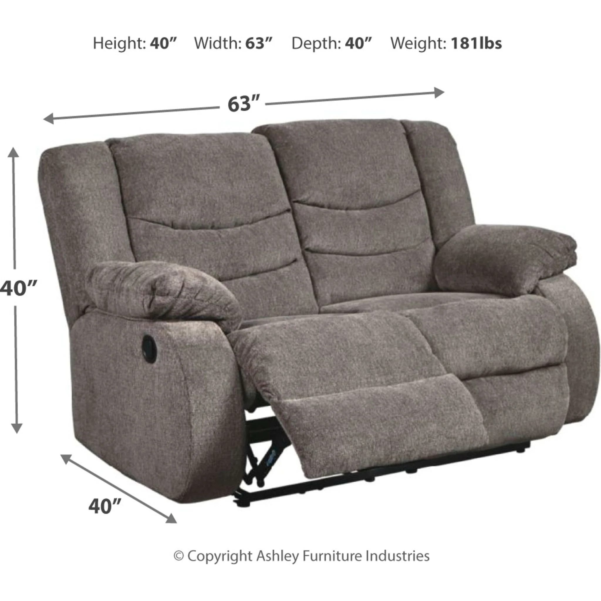 Tulen Reclining Loveseat - Image 4