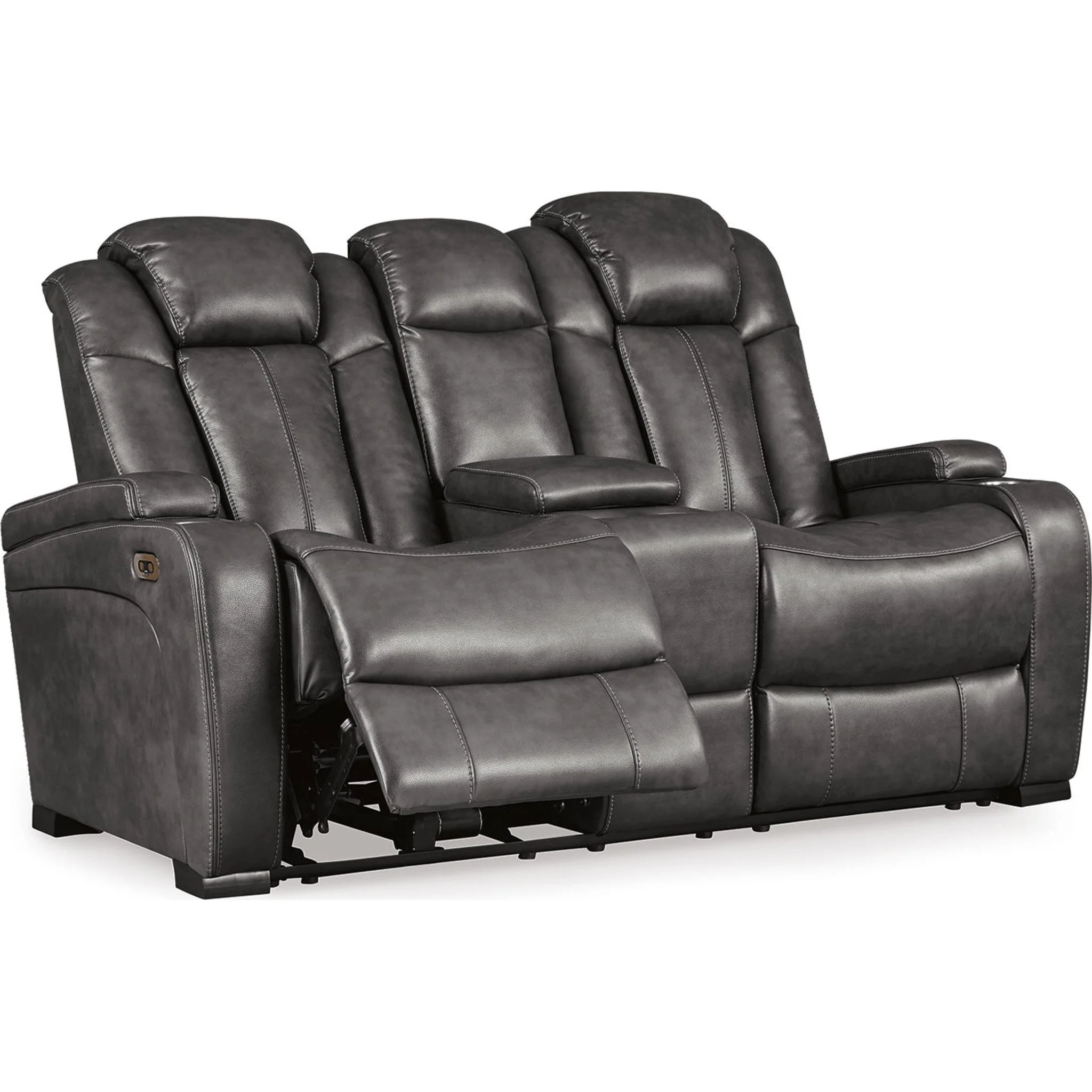 Turbulance Power Reclining Loveseat with Console and Adj Head - Image 10