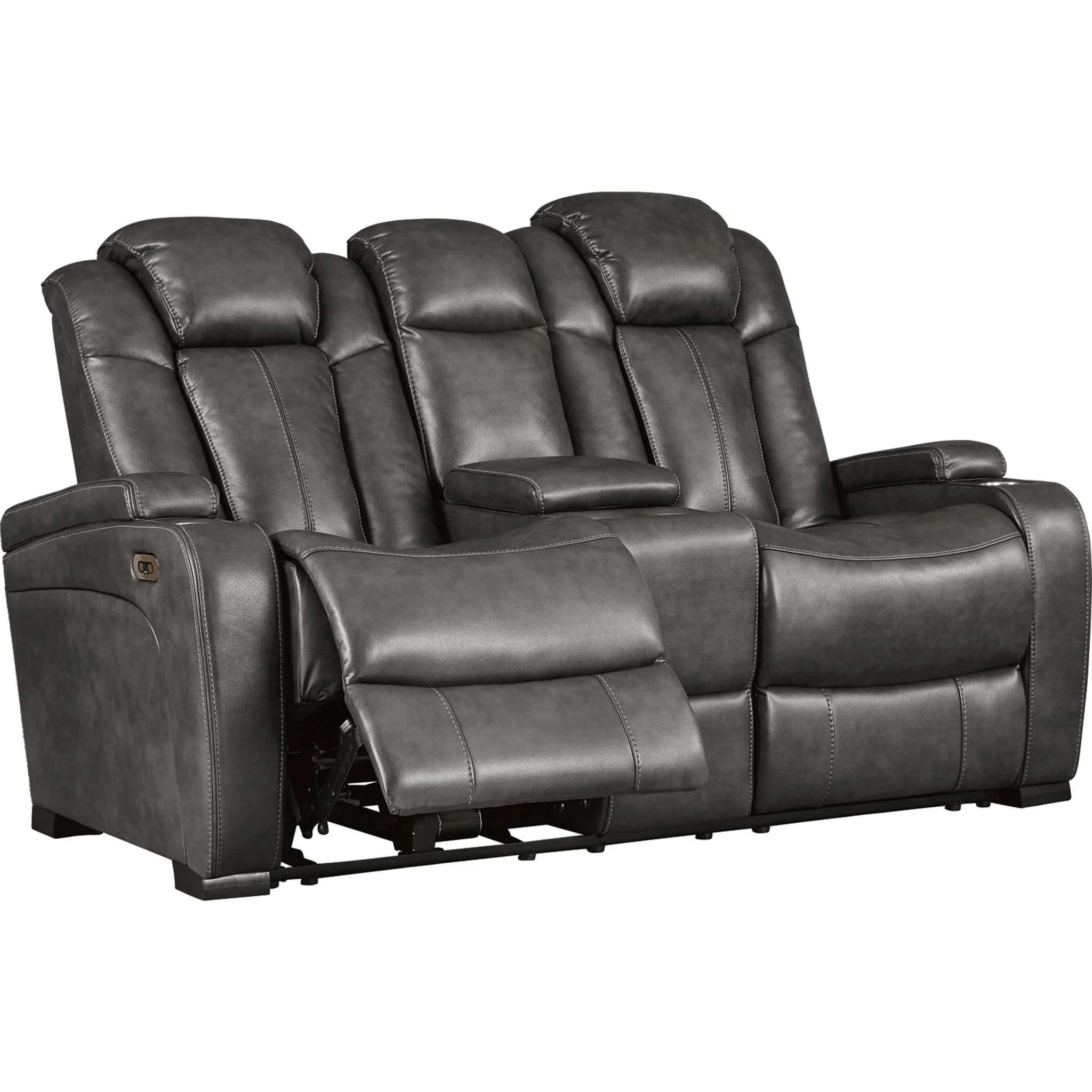 Turbulance Power Reclining Loveseat with Console and Adj Head - Image 3