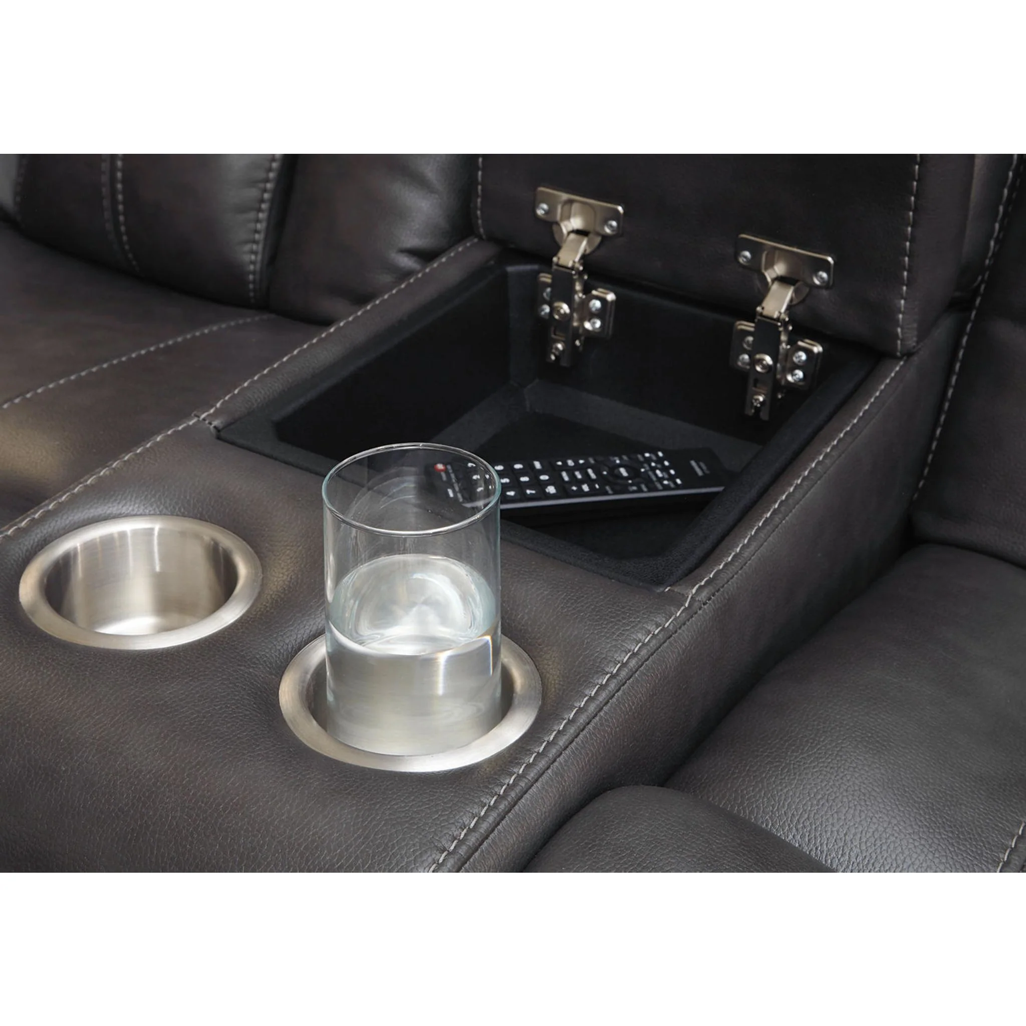 Turbulance Power Reclining Loveseat with Console and Adj Head - Image 9