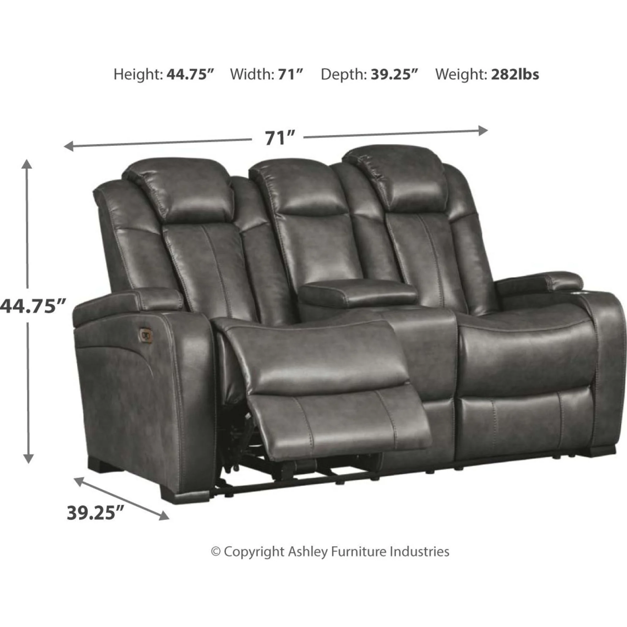 Turbulance PWR REC Loveseat/CON/ADJ HDRST - Image 17