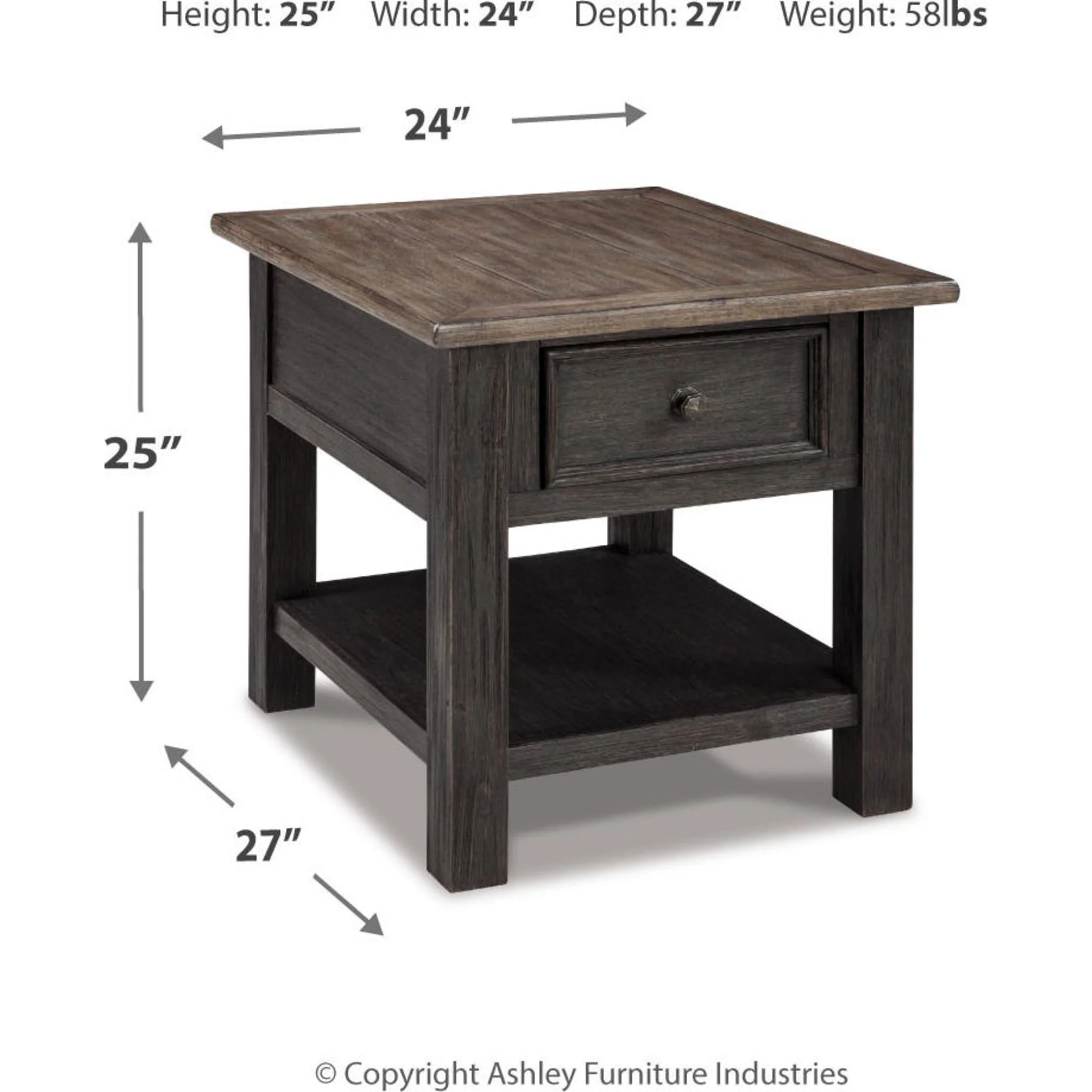 Tyler Creek Rectangle End Table - Image 19