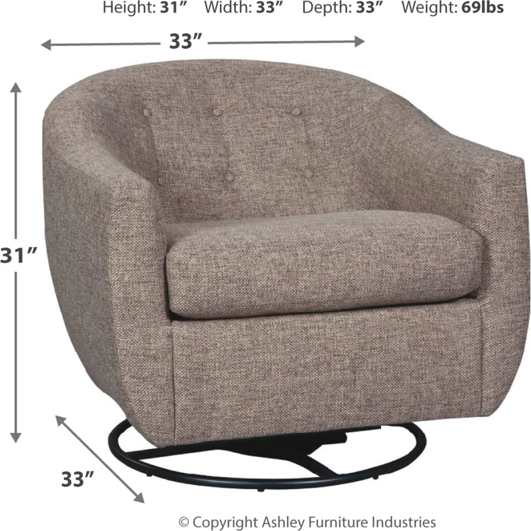 Upshur Swivel Glider Accent Chair - Image 5