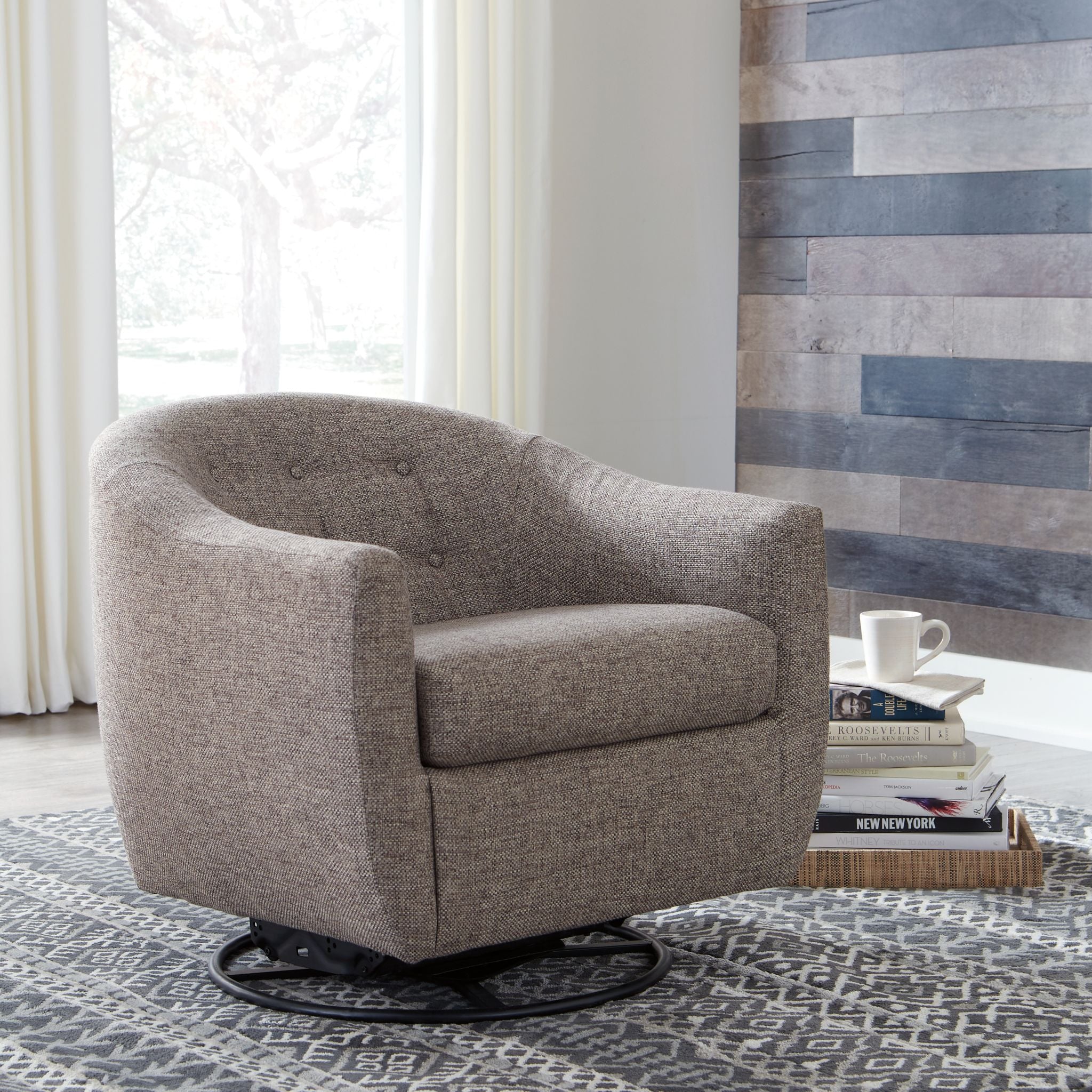 Upshur Swivel Glider Accent Chair - Image 8
