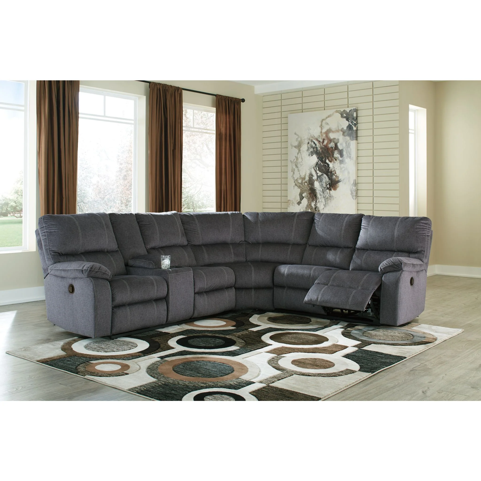 Urbino 3 Piece Reclining Sectional - Image 7
