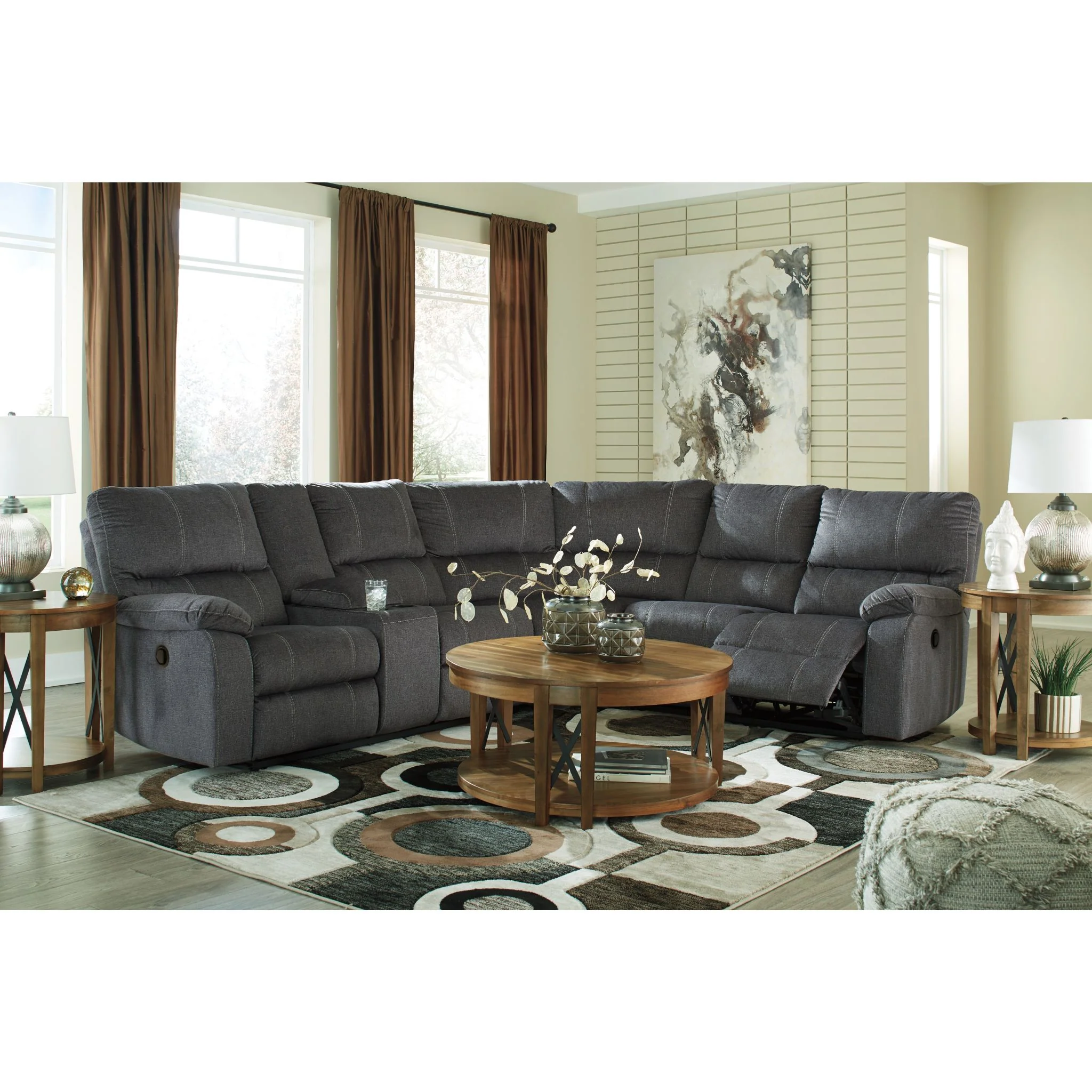 Urbino 3 Piece Reclining Sectional - Image 8