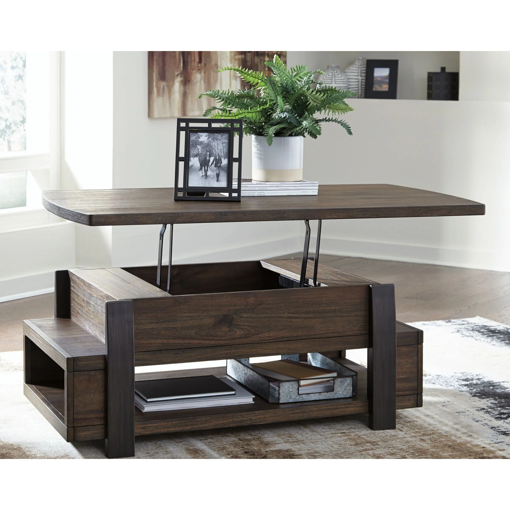 Vailbry Coffee Table with Lift Top - Image 4