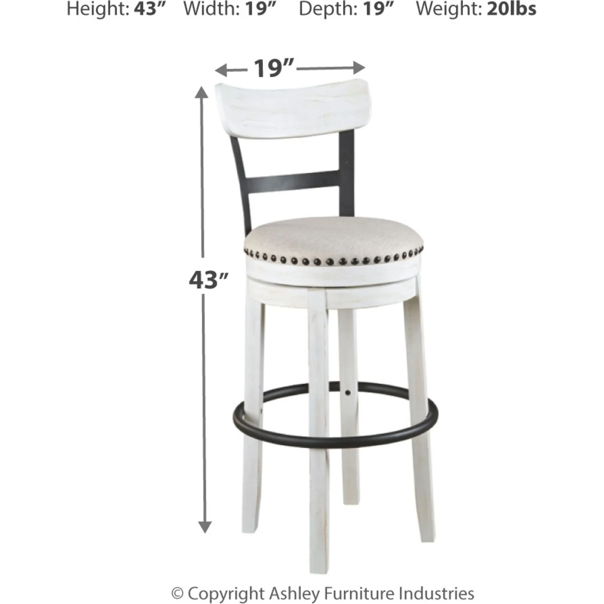 Valebeck Bar Height Stool - Image 18